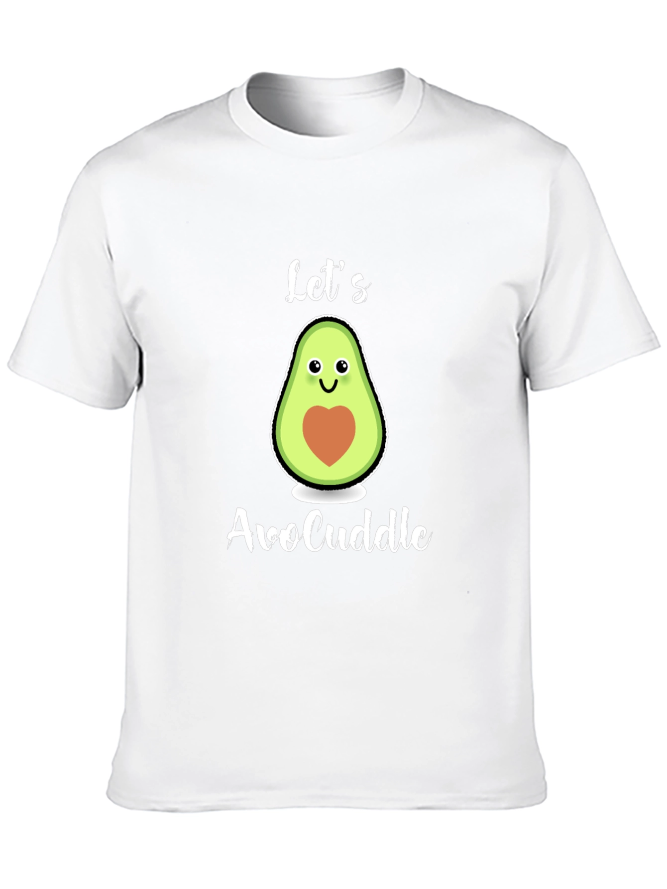 Black Let's AvoCuddle T-Shirt: Cute Avocado Graphic Tee view 10