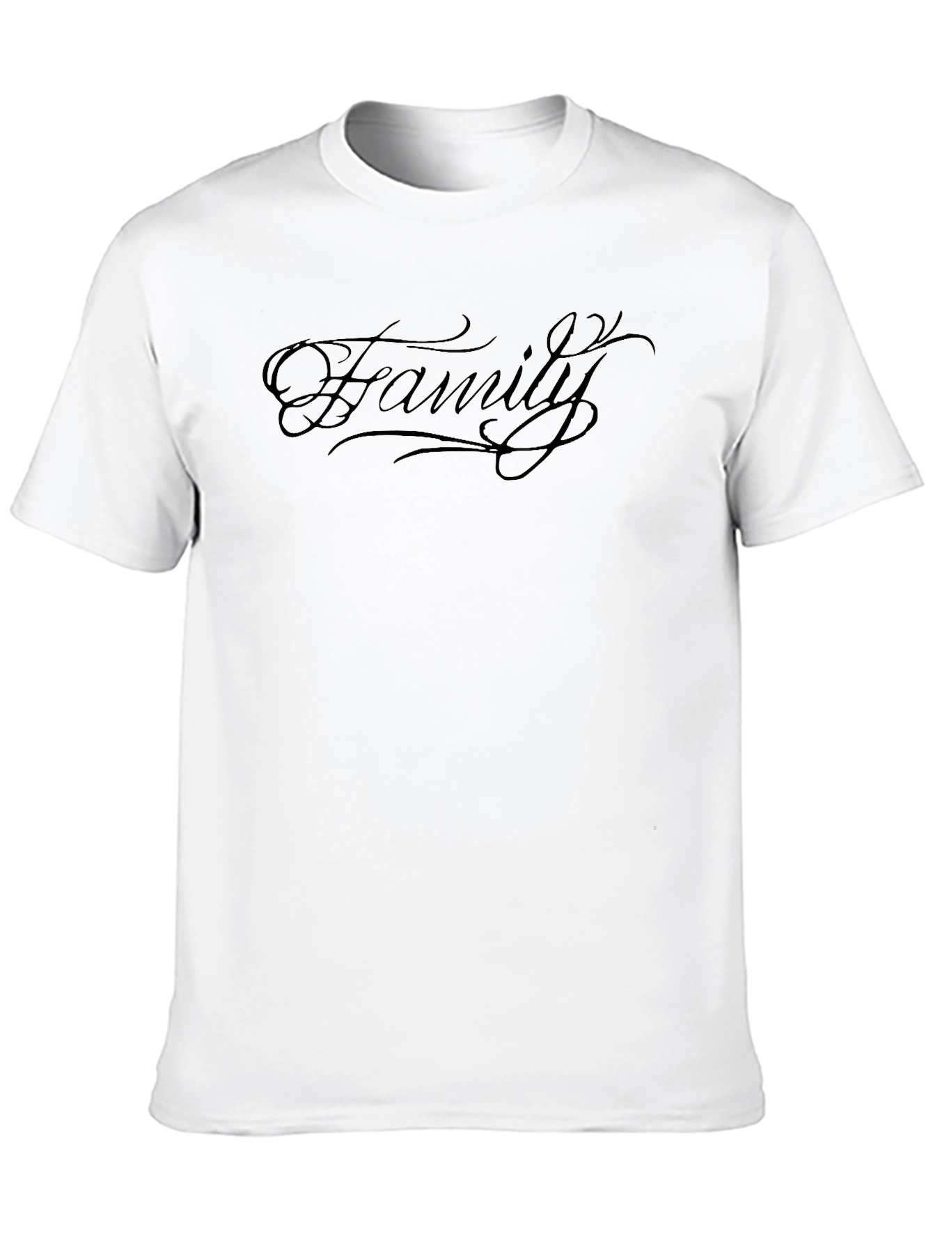 Black Family Script Black Graphic Tee view 10