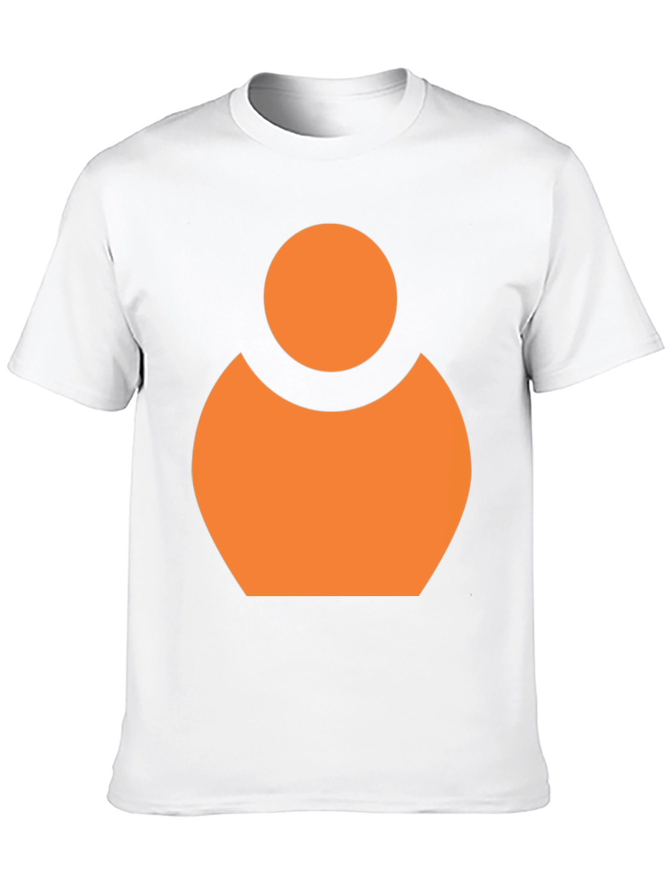 Black Abstract Orange Person Icon Black T-Shirt view 10