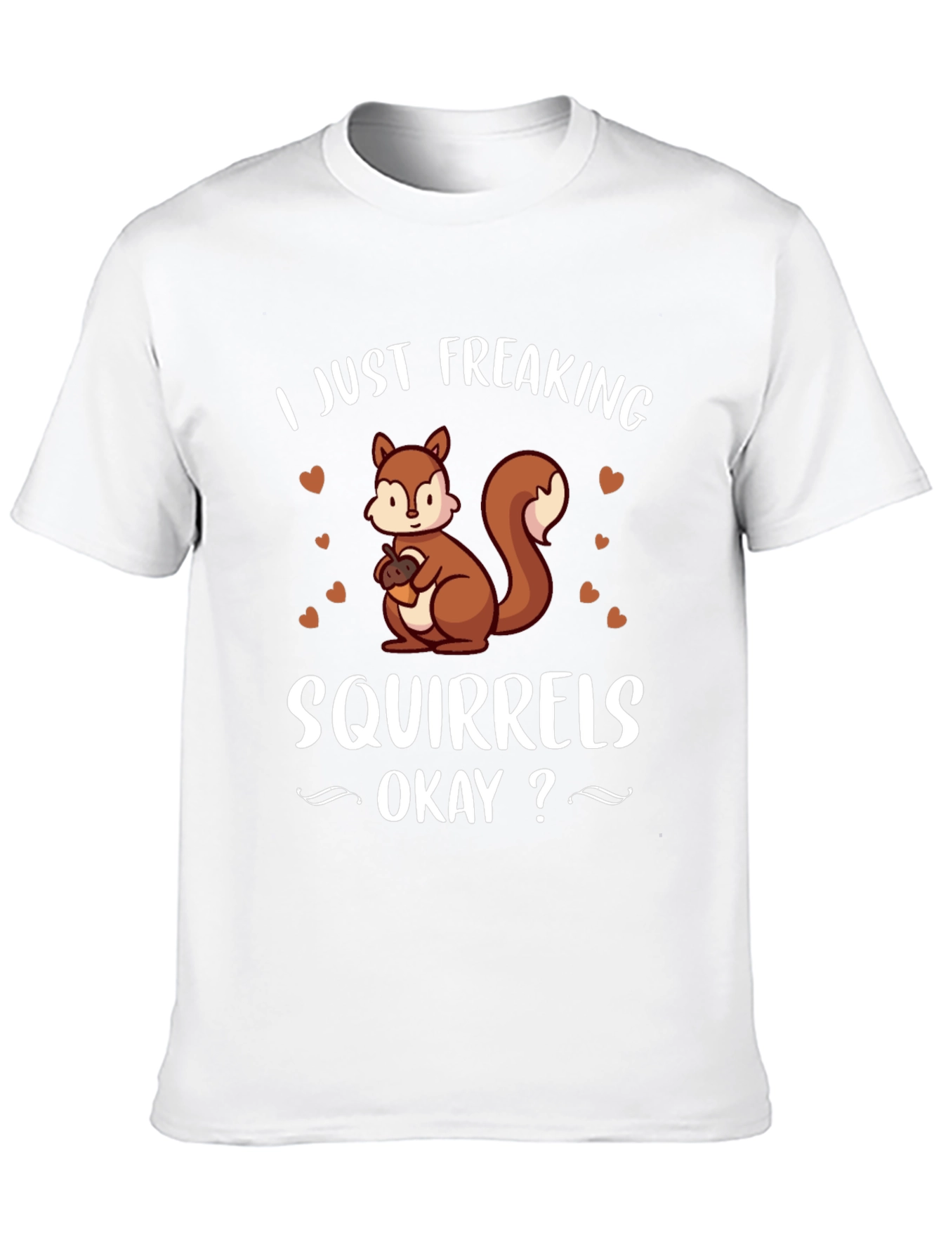 Black I Just Freaking Love Squirrels T-Shirt view 10