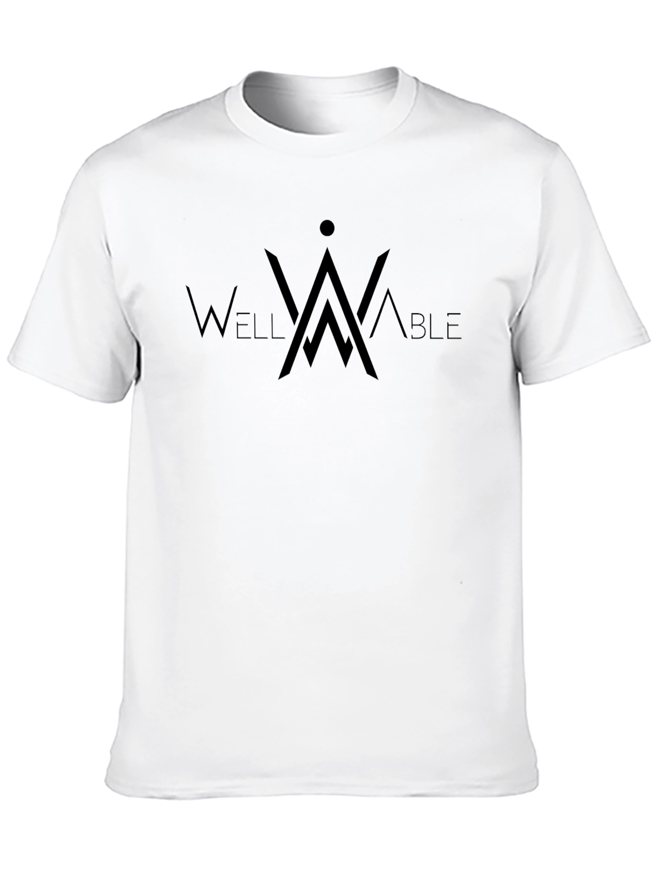Black Men's Black Wellable Graphic Tee - Modern Minimalist Design view 10