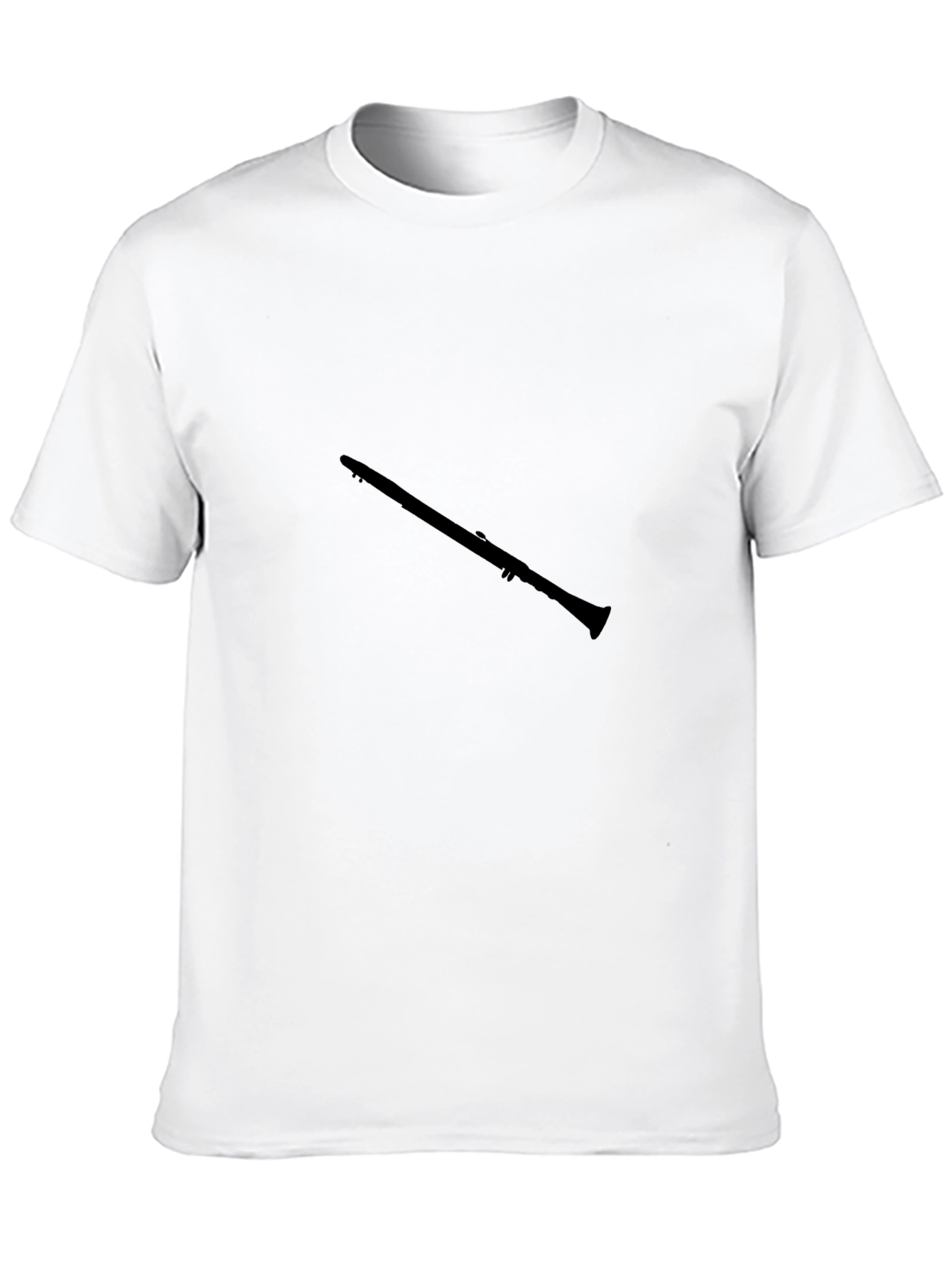 Black Clarinet Graphic Tee - Musician's Black T-Shirt view 10