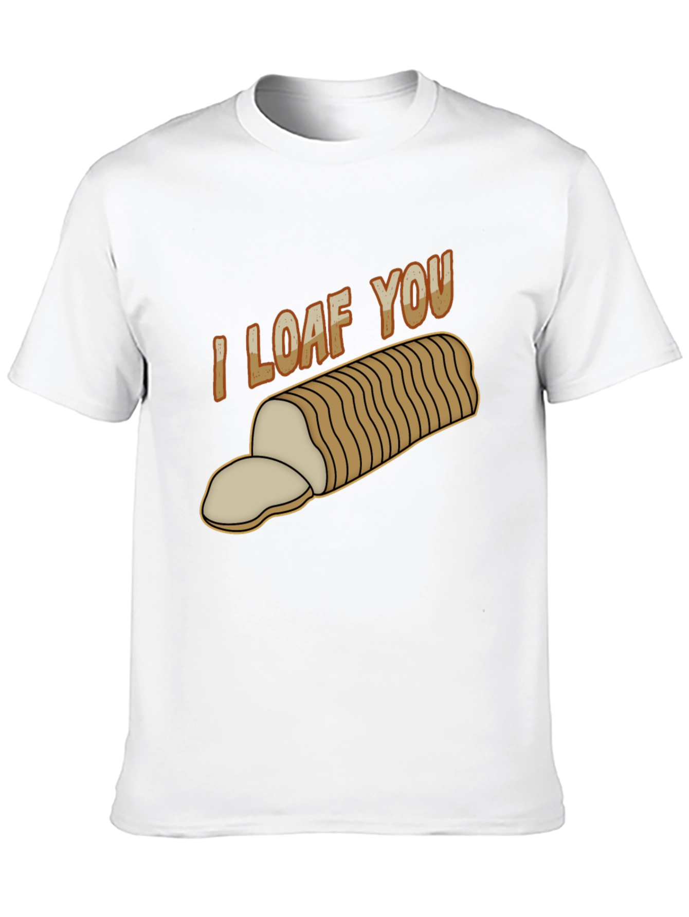 Black I Loaf You T-Shirt - Funny Bread Pun Tee view 10