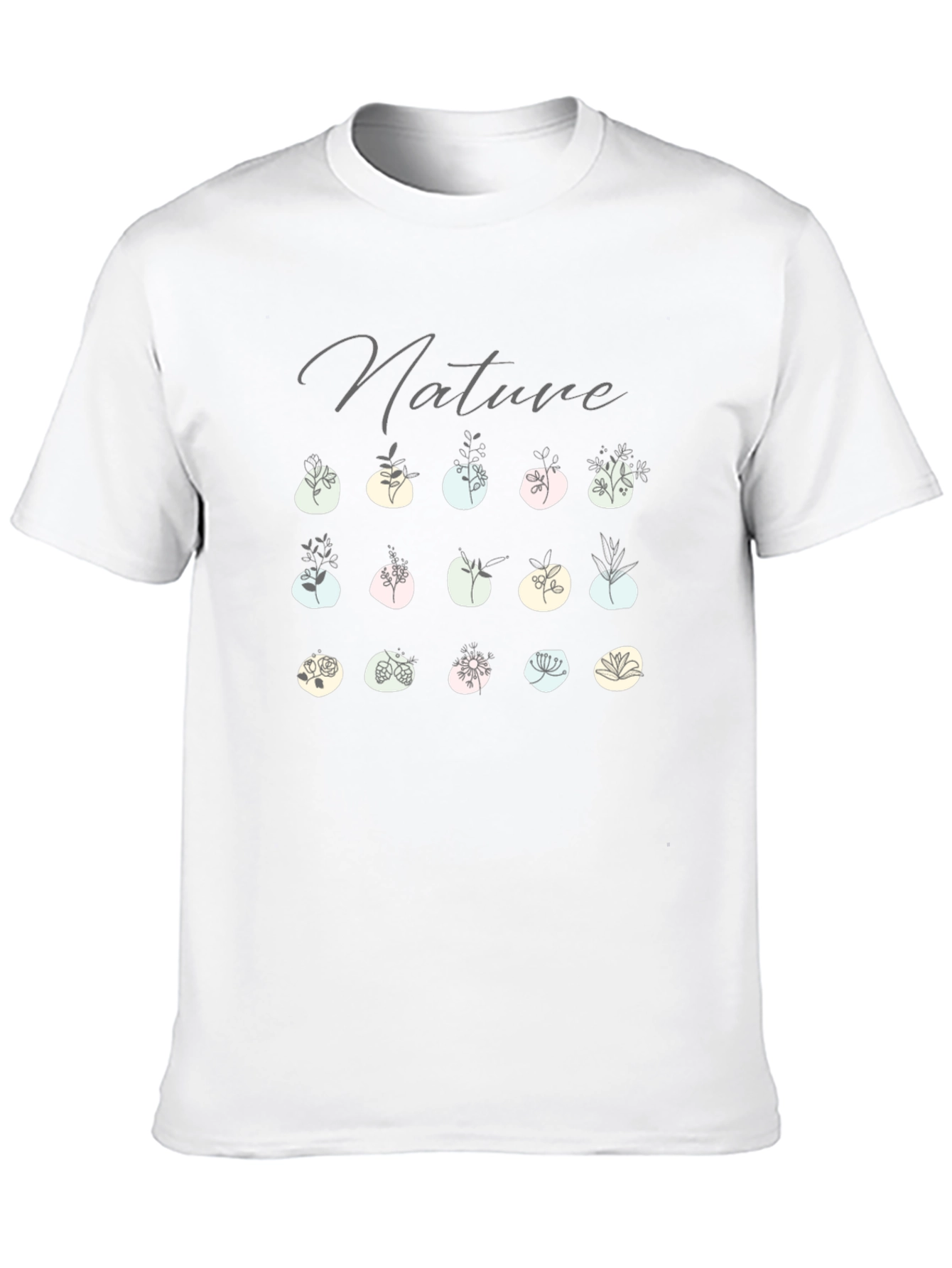 Black Nature Inspired Graphic Tee view 10