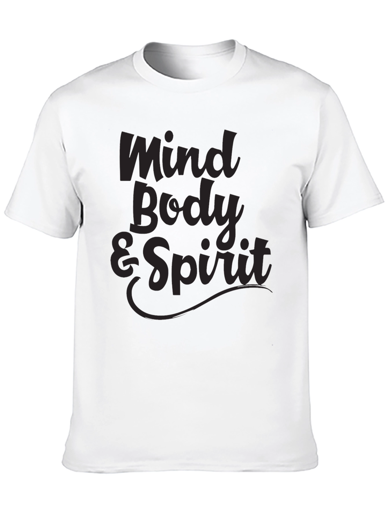 Black Mind Body & Spirit Graphic Tee - Soft Black T-Shirt view 10