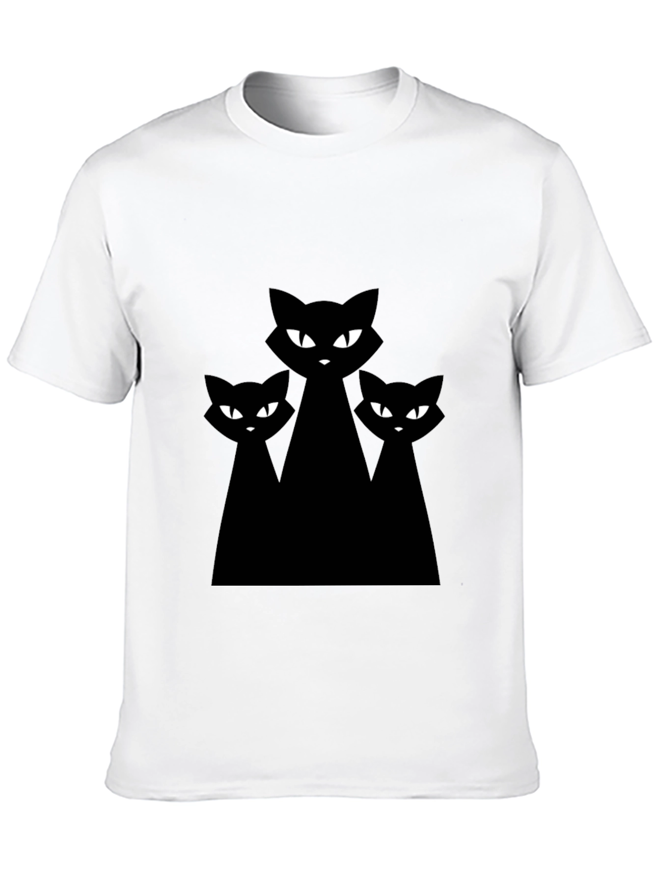Black Black Cat Graphic Tee - Unisex Halloween Shirt view 10