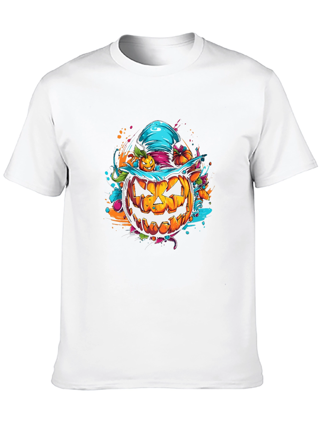 Black Halloween Pumpkin T-Shirt view 10