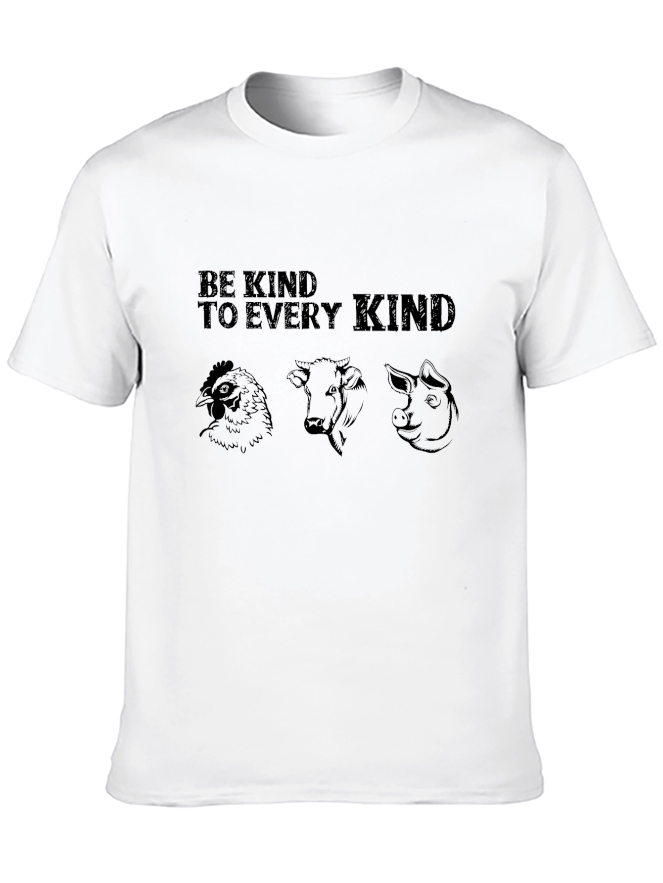 Black Be Kind Vegan T-Shirt: Animal Lover Tee view 10