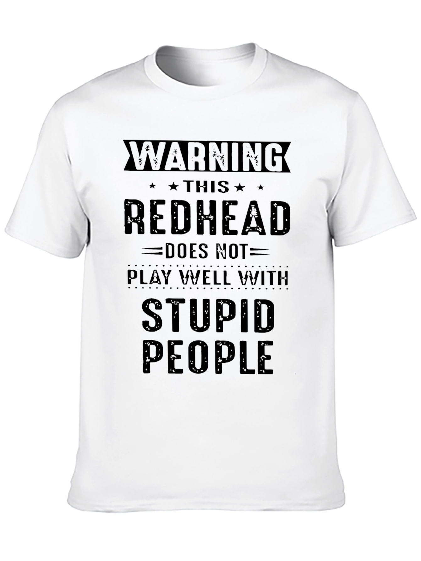 Black Warning Redhead T-Shirt view 10