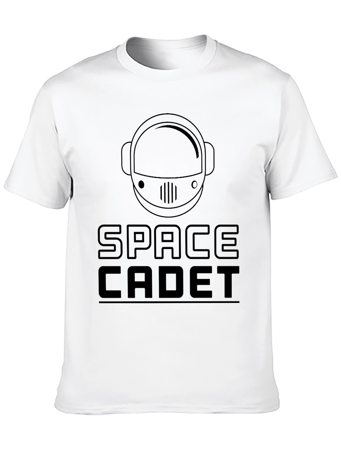 Black Space Cadet T-Shirt - Astronaut Helmet Graphic Tee view 10