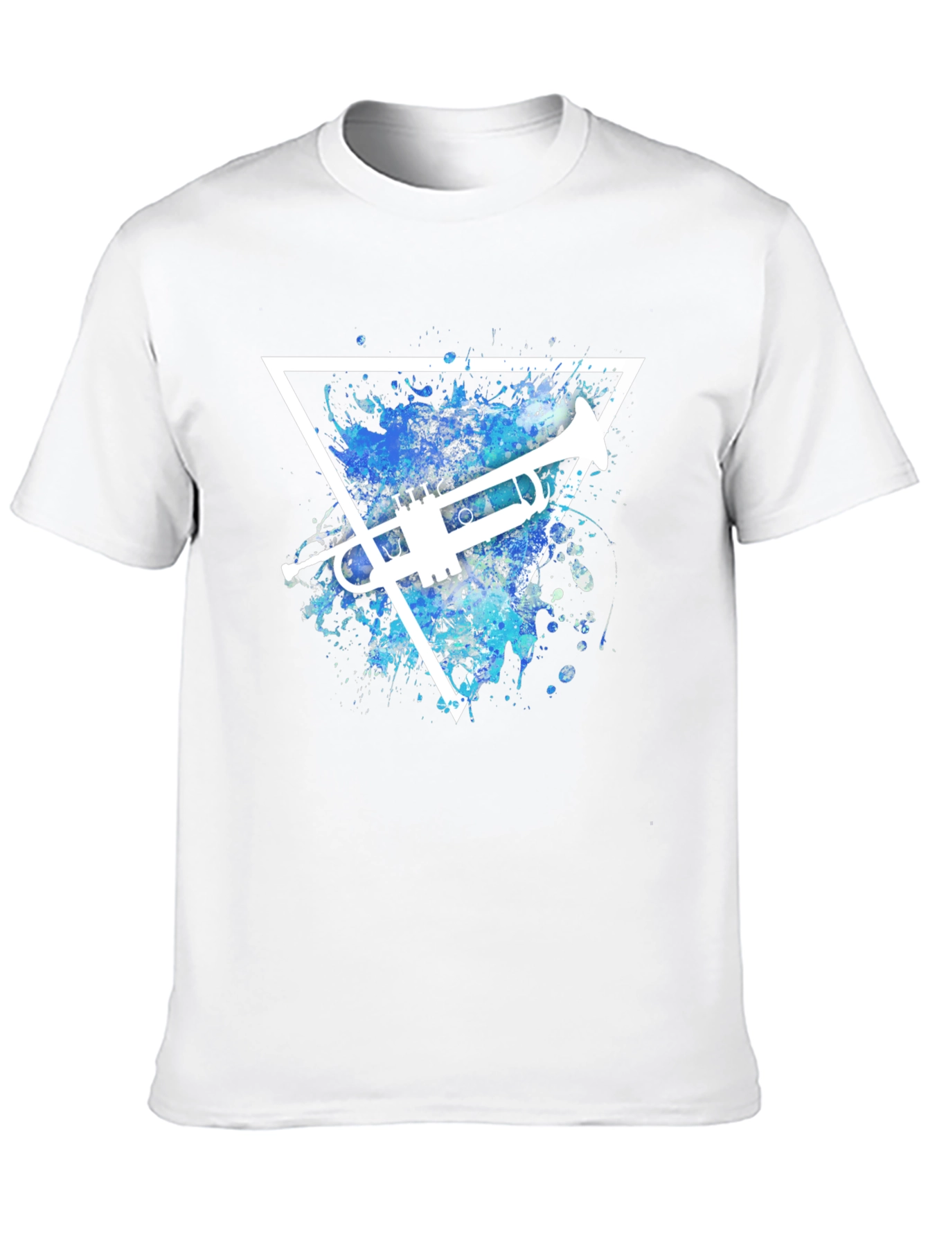 Black Trumpet Triangle Graphic T-Shirt - Music Lover Tee view 10