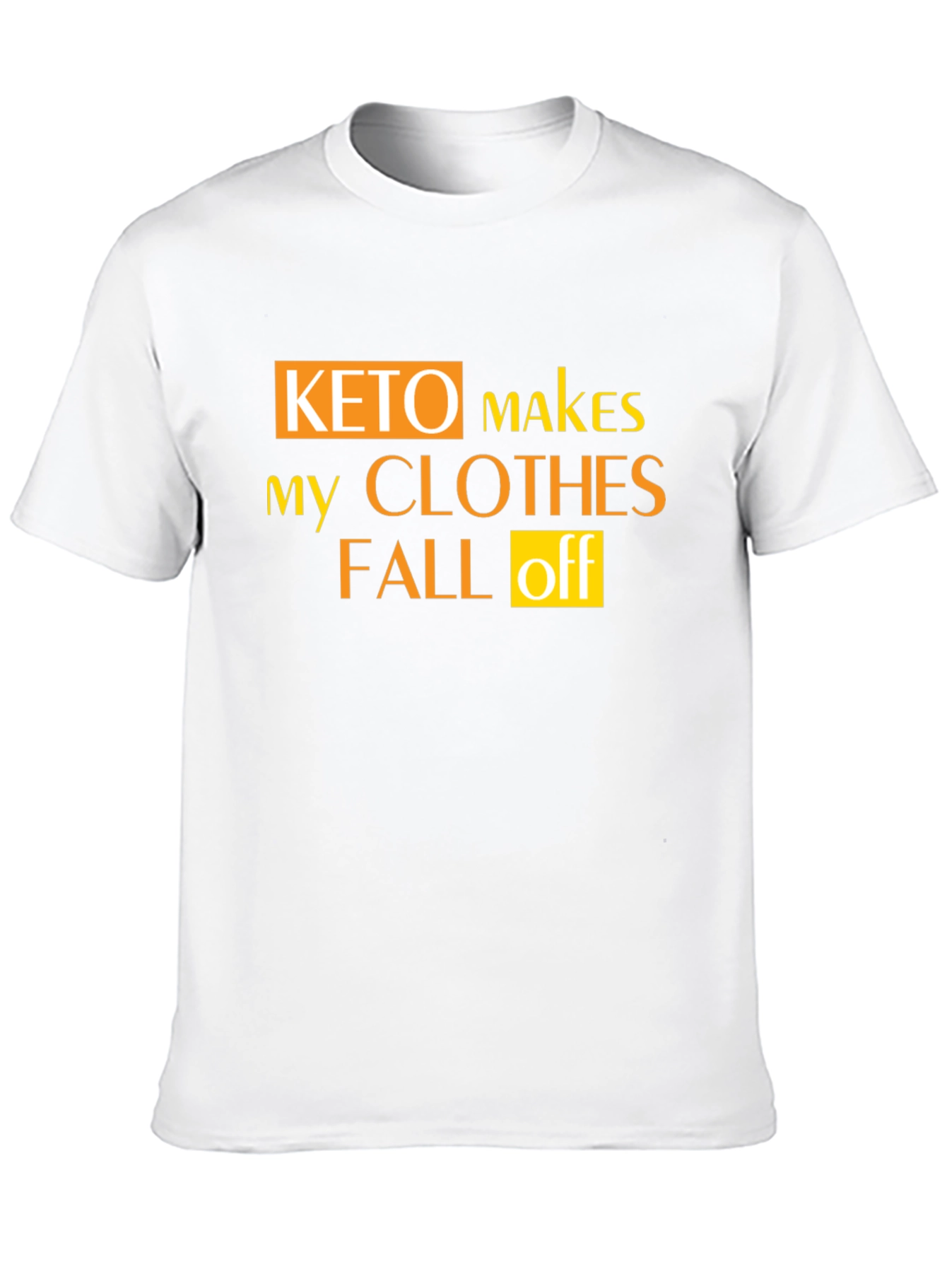 Black Keto Makes My Clothes Fall Off Black Graphic T-Shirt view 10