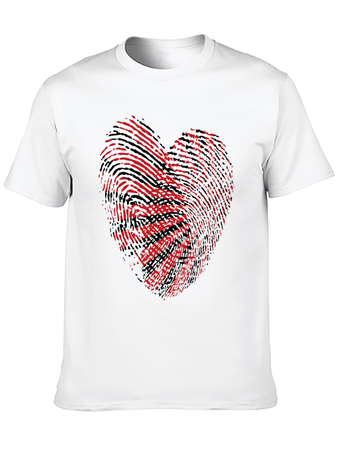 Black Heart Fingerprint Graphic Tee - Unique Design view 10