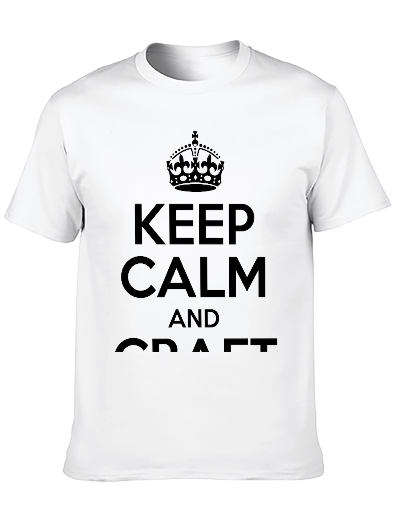 Black Keep Calm And Craft T-Shirt - Comfortable Cotton Tee view 10