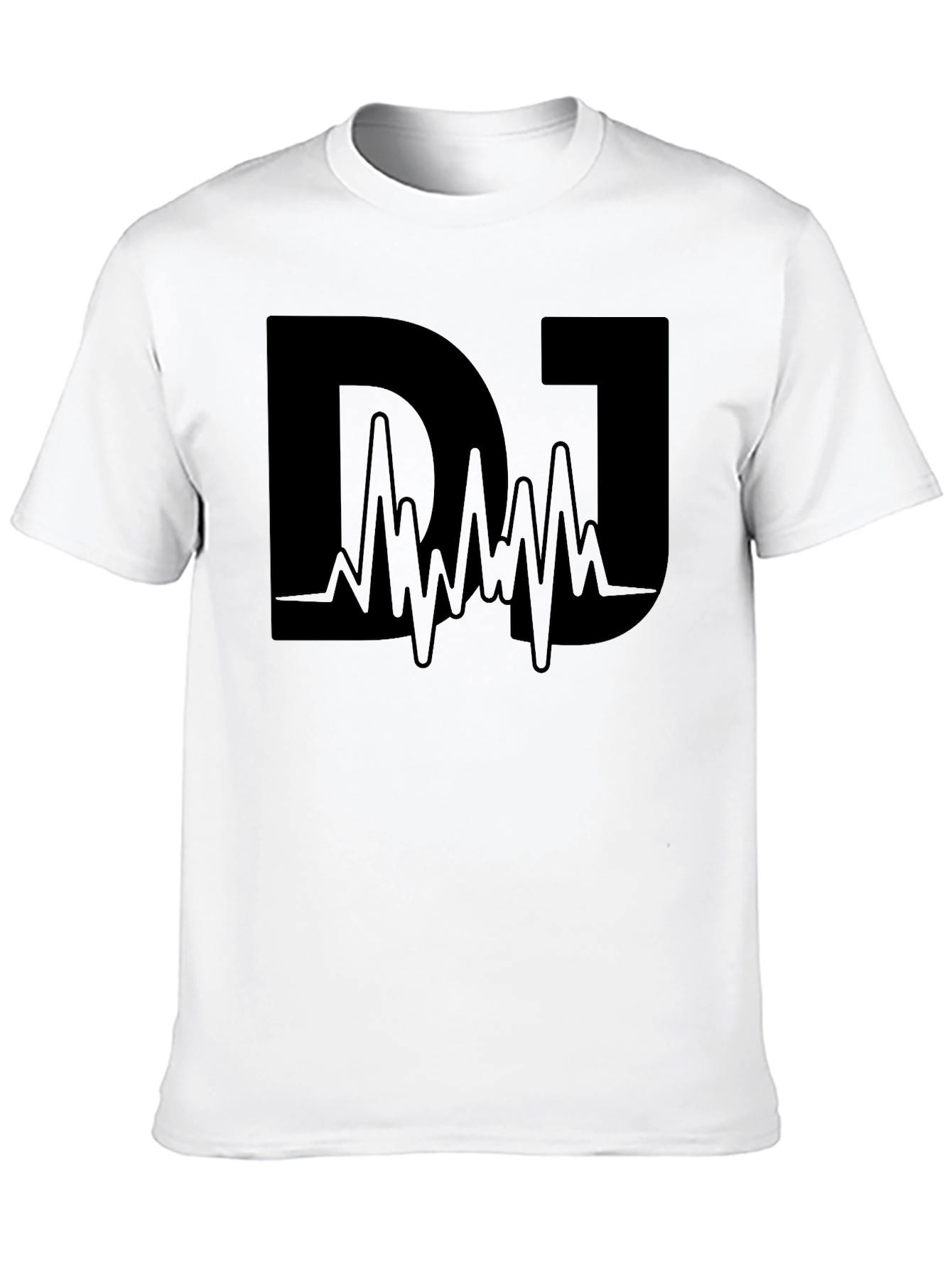 Black DJ Graphic T-Shirt - Sound Wave Design view 10