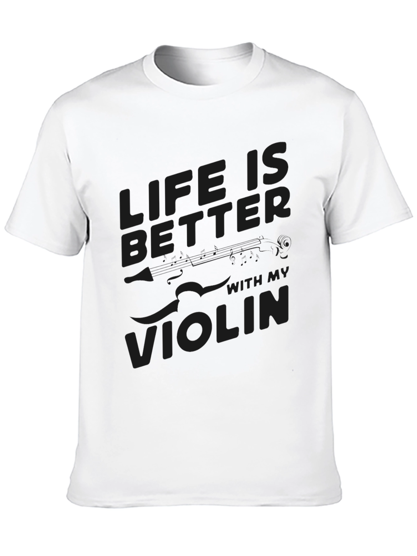 Black Life is Better with My Violin - Black T-Shirt view 10