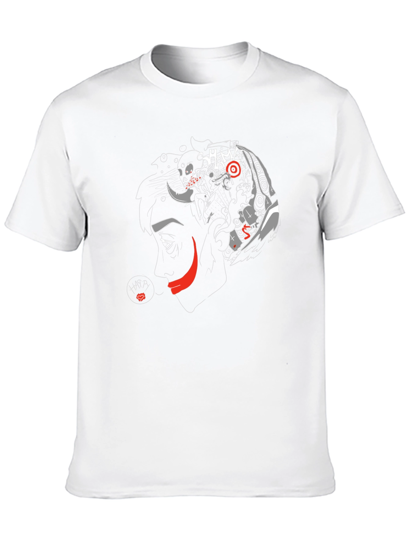 Black Unique Graphic T-Shirt - "Shame" Artistic Design view 10