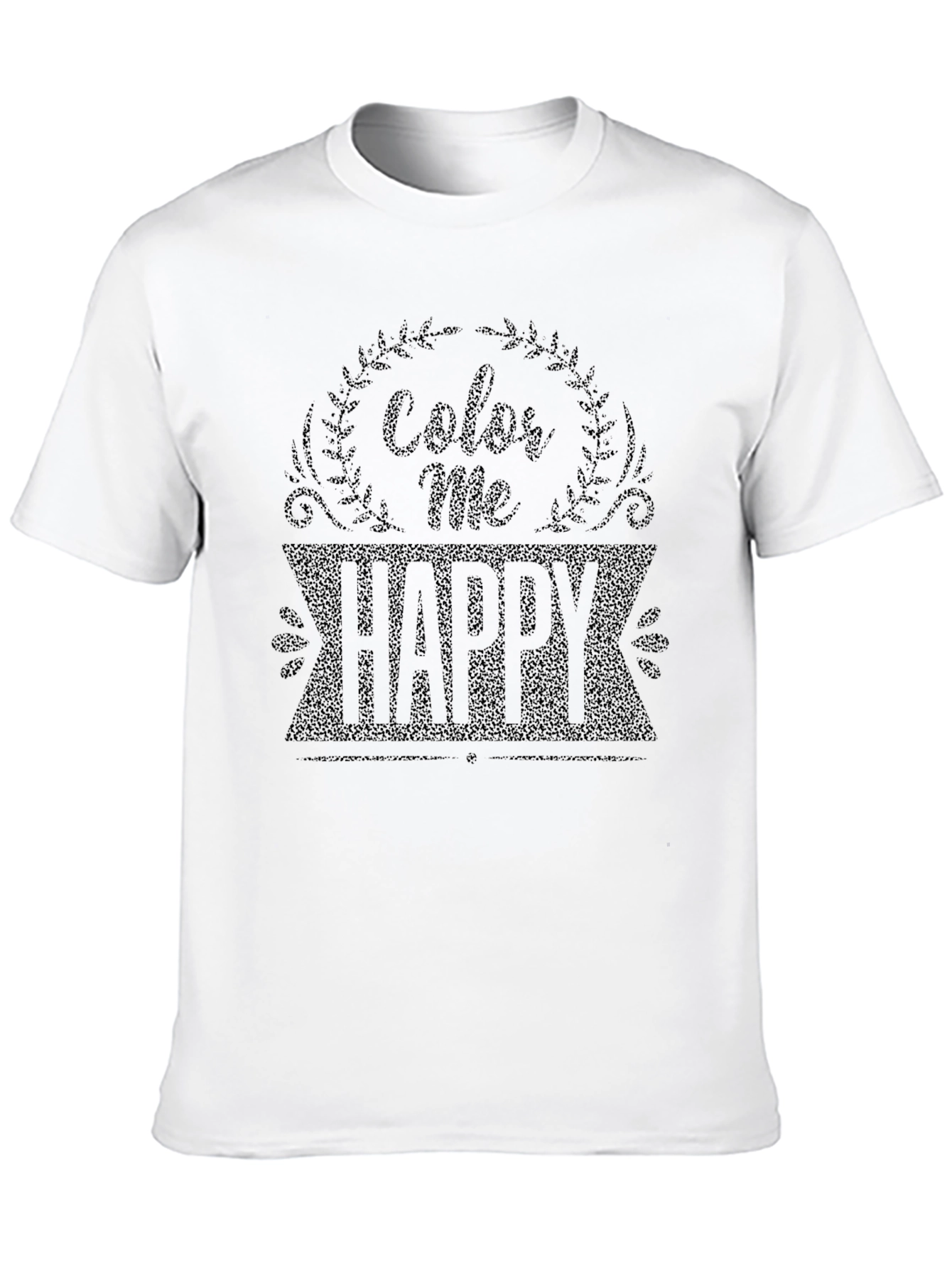 Color Me Happy Black Graphic Tee - 10