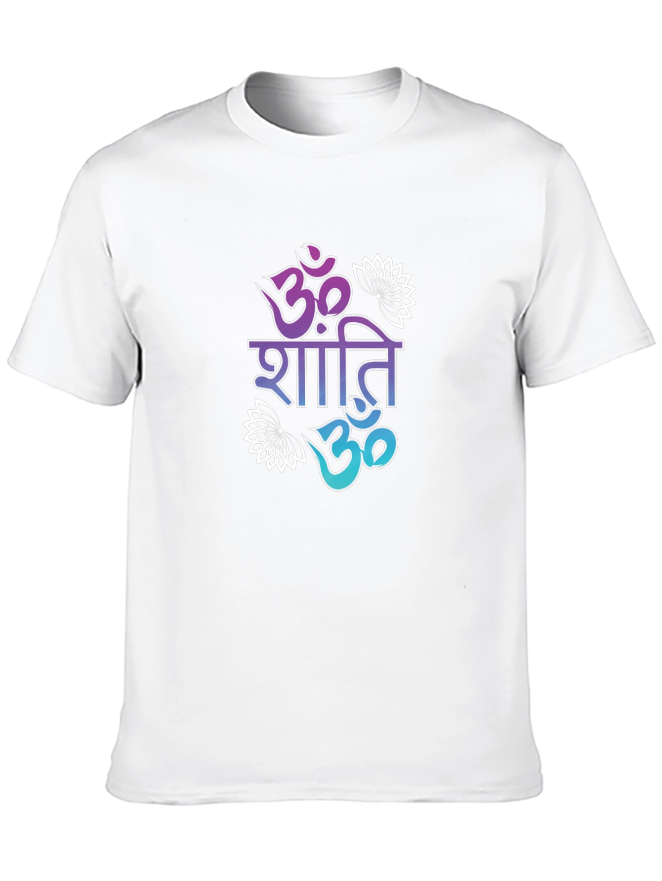 Black Om Shanti T-Shirt - Peaceful Graphic Tee view 10