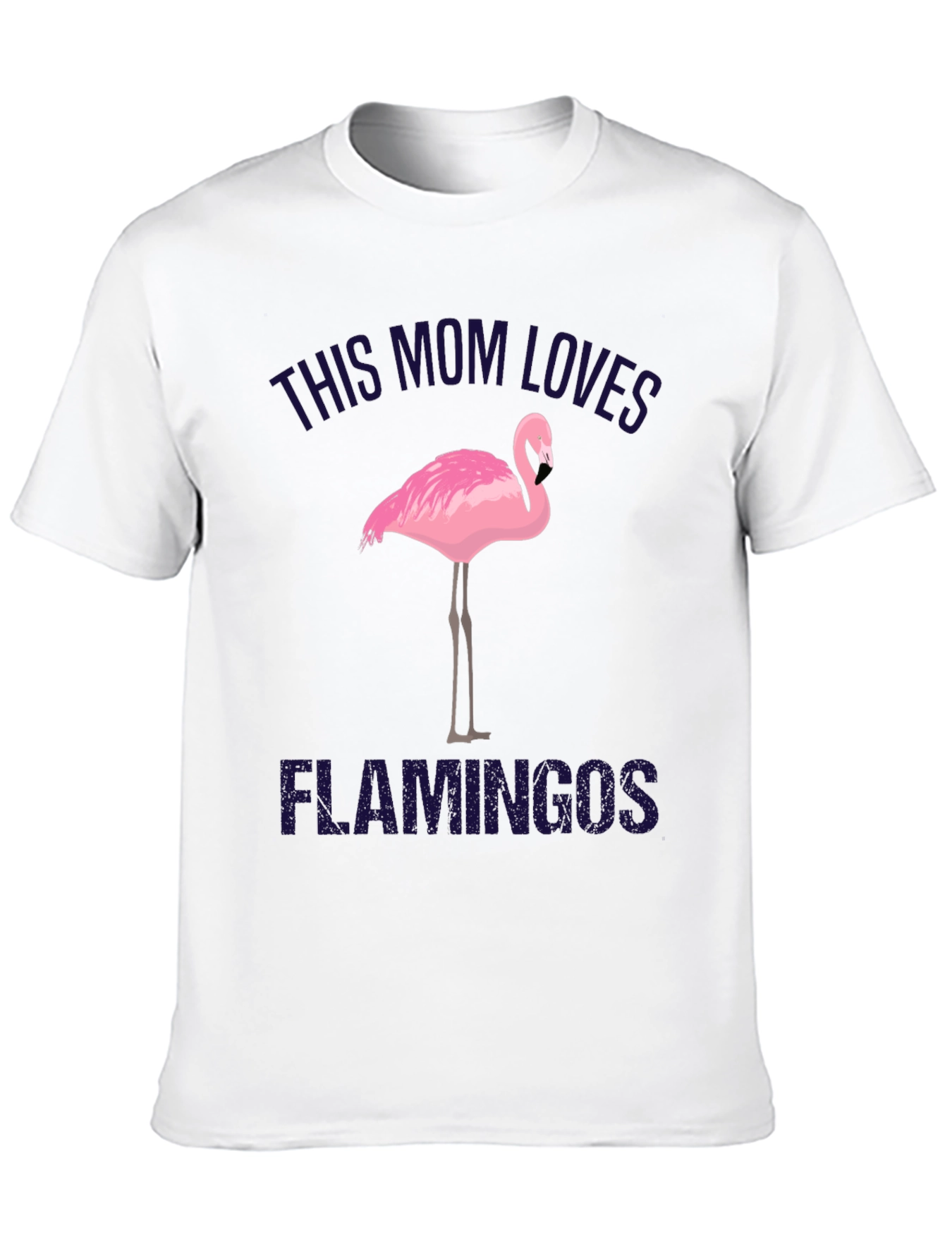 Black This Mom Loves Flamingos Black T-Shirt view 10