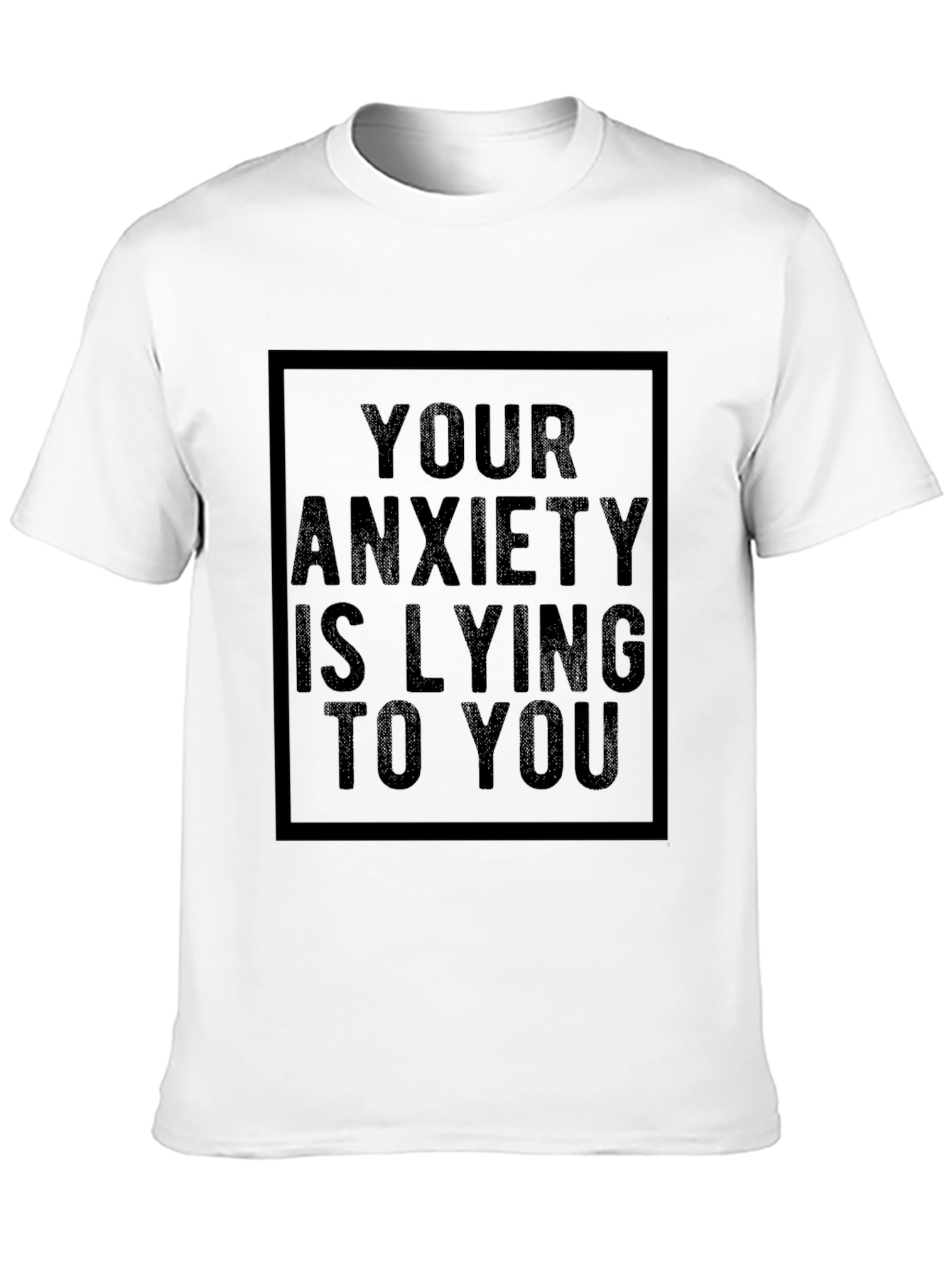 Black Anxiety Relief T-Shirt - Motivational Message view 10