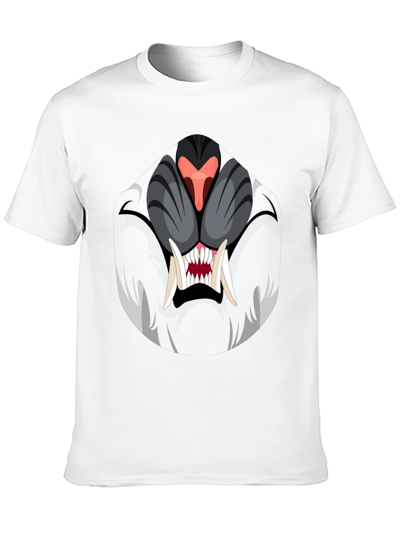 Black Men's Black Graphic Tee - Fierce Animal Design view 10