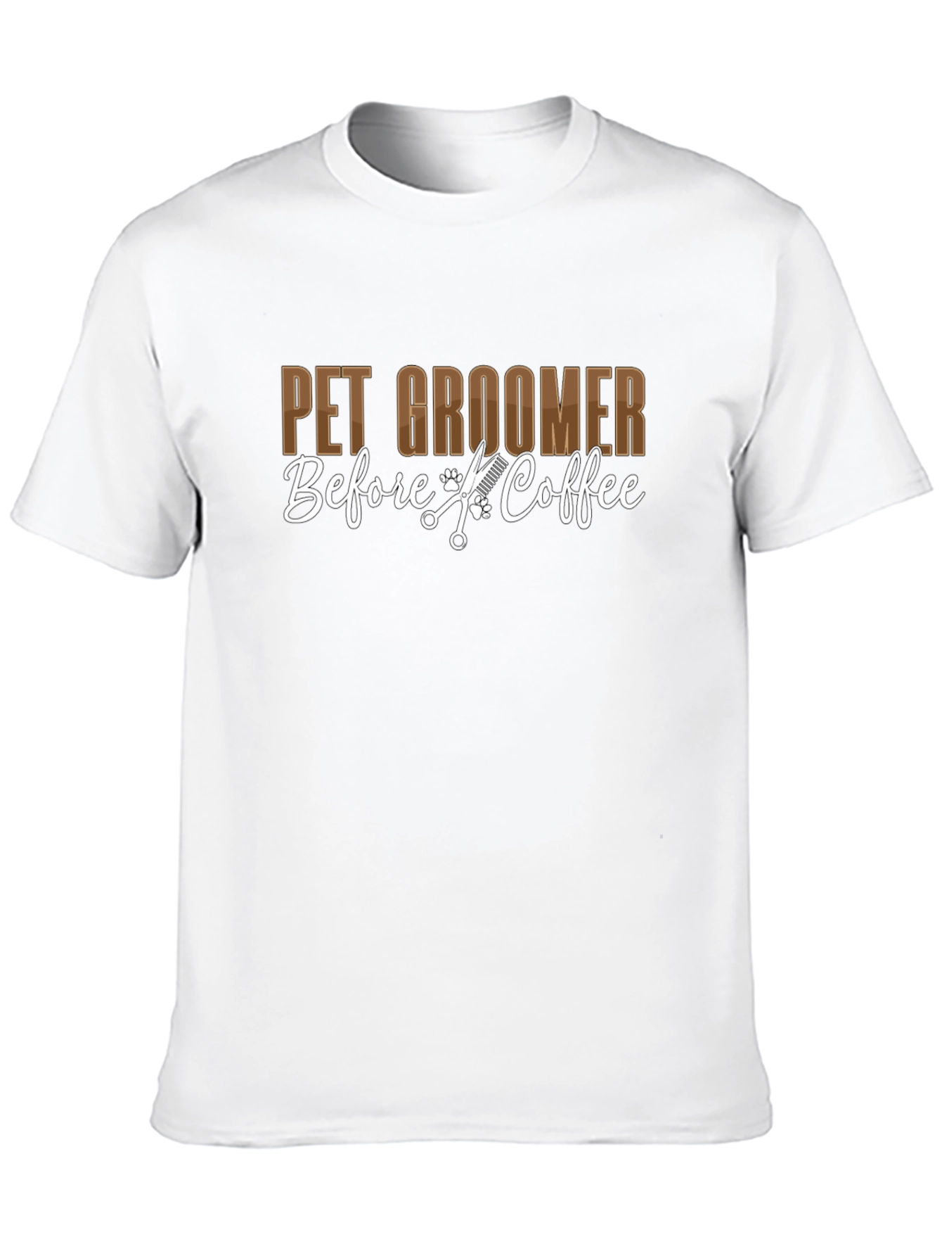 Black Pet Groomer T-Shirt - Before Coffee! view 10