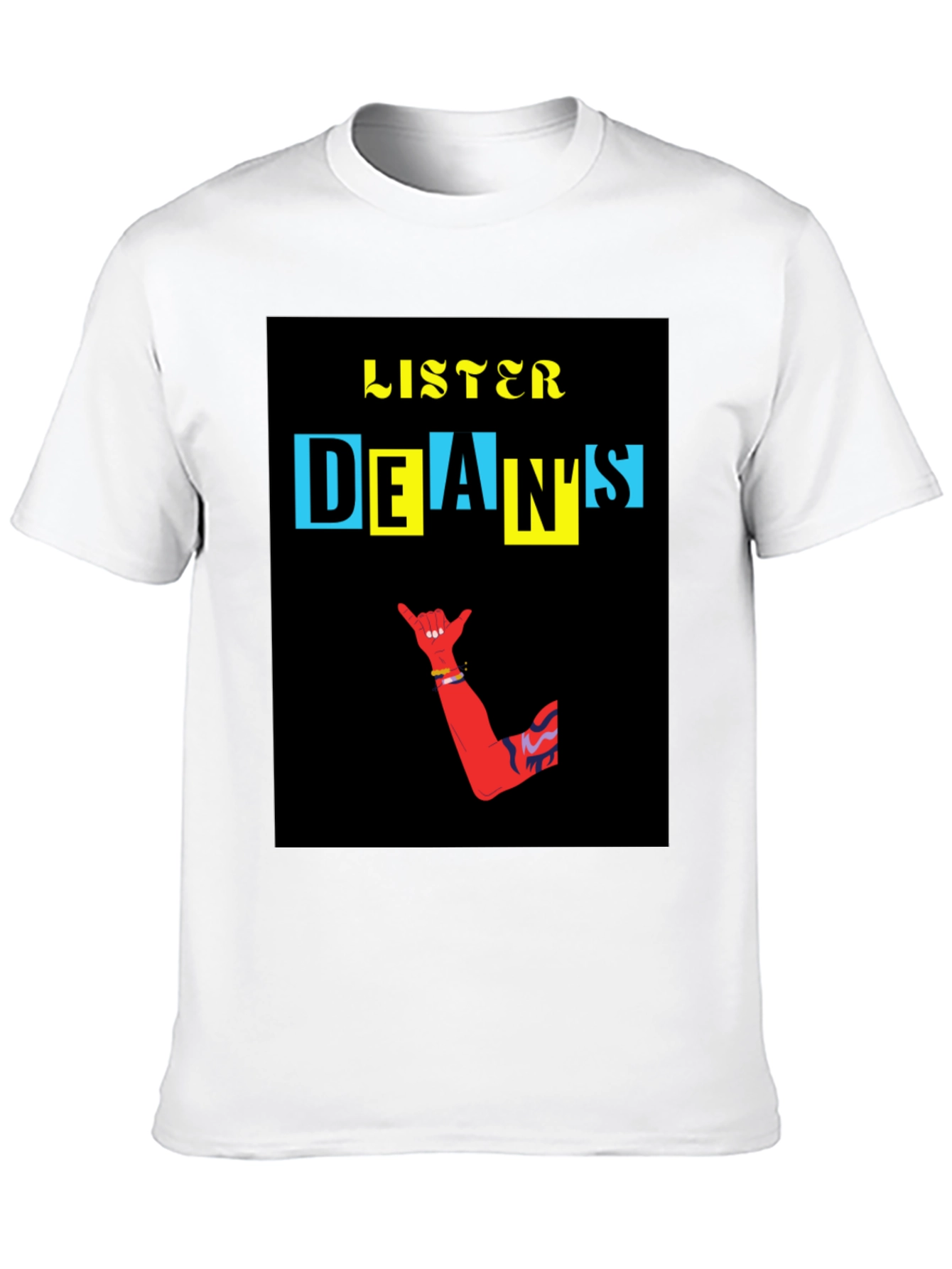 Black Cool Graphic T-Shirt - Listener Dean's Design view 10