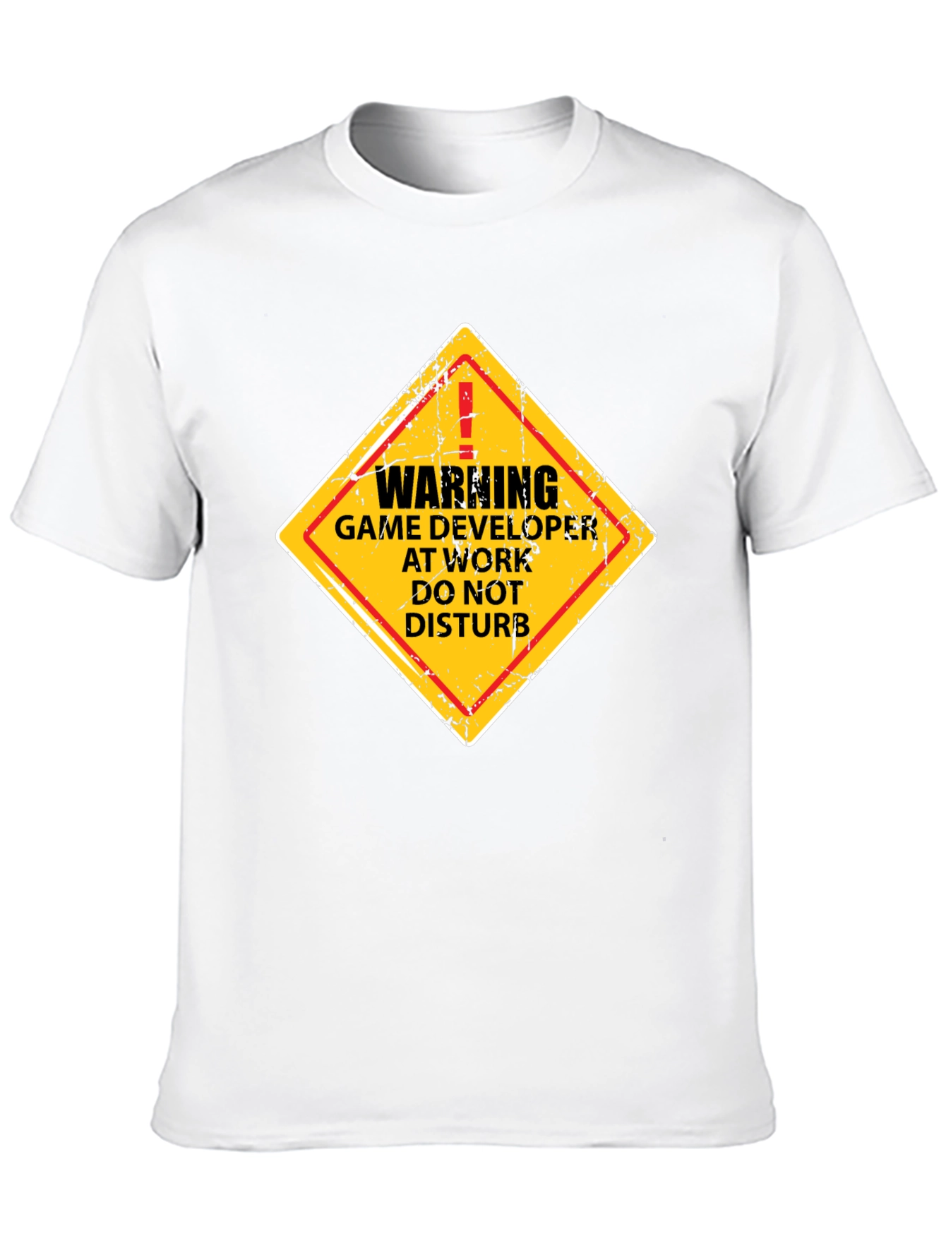 Black Warning Game Developer T-Shirt - Funny Programmer Tee view 10
