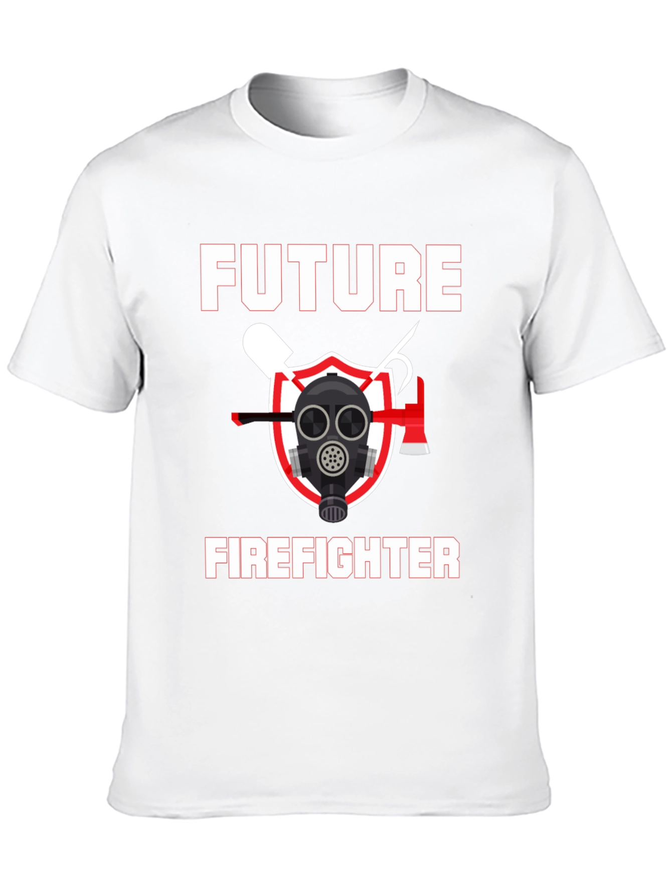 Black Future Firefighter Graphic T-Shirt - Black Cotton Tee view 10