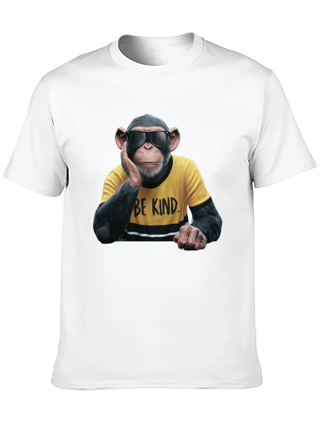 Black Cool Monkey Graphic Tee - Be Kind view 10