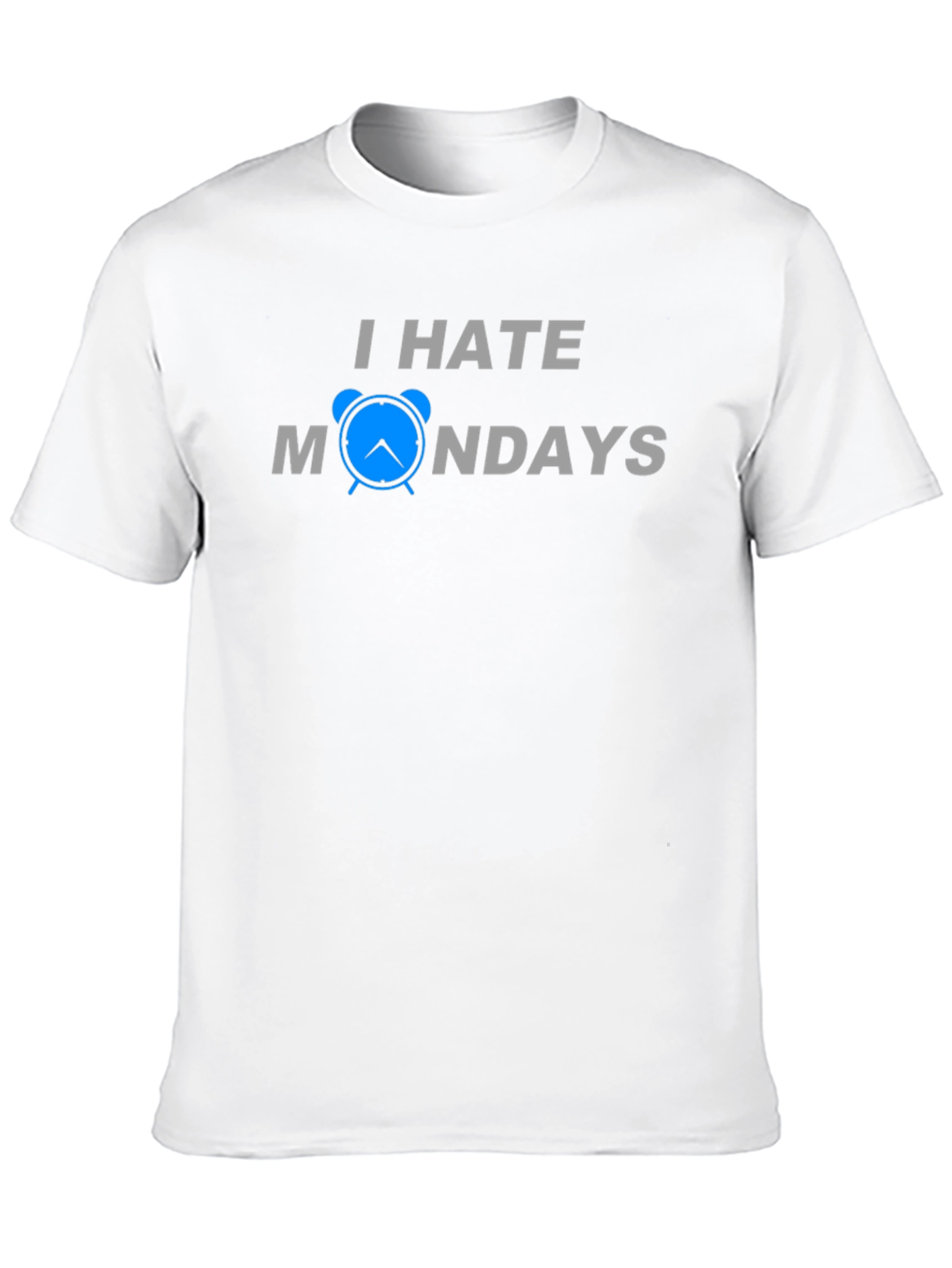 Black I Hate Mondays T-Shirt - Funny Alarm Clock Design view 10