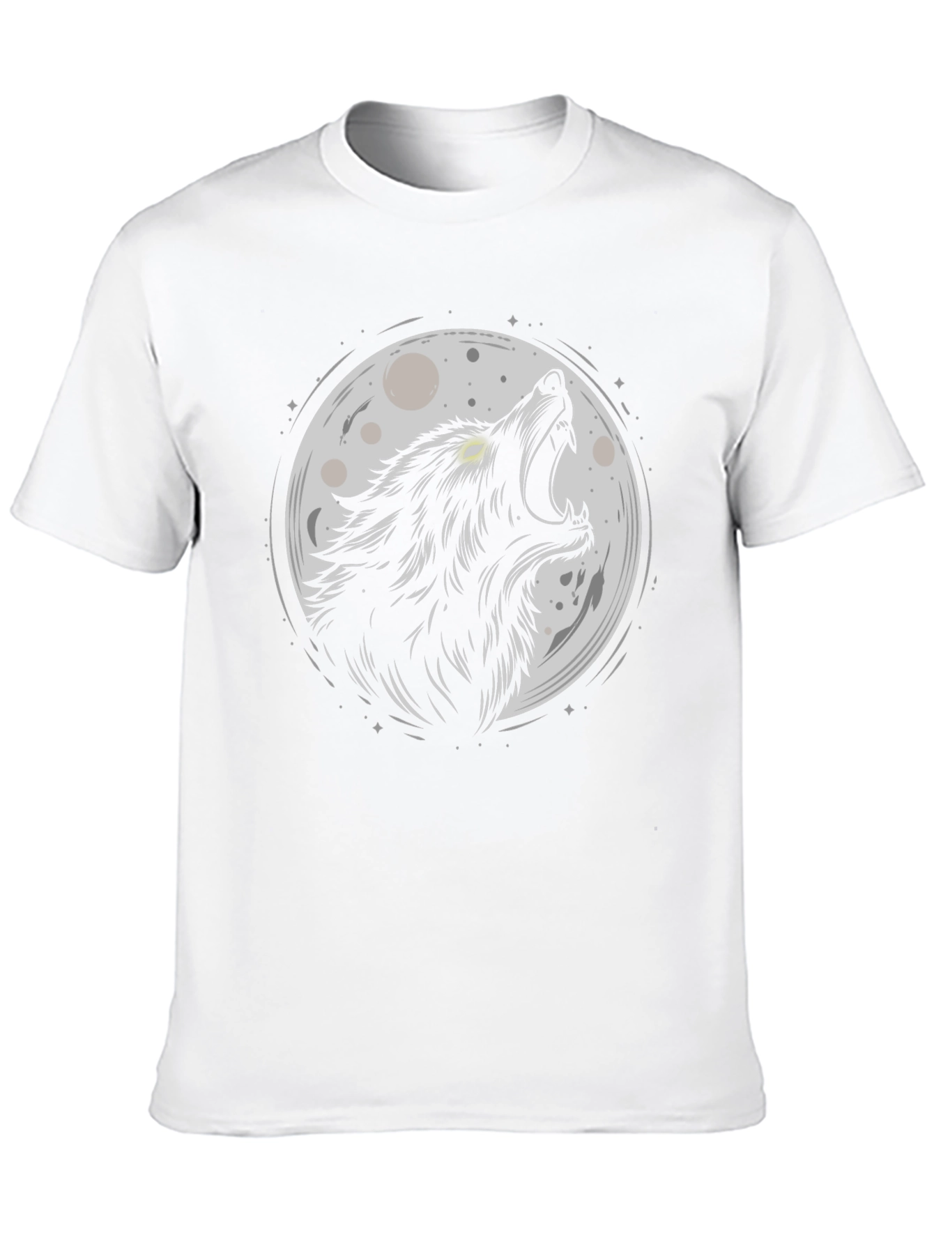 Black Wolf Moon Graphic Tee - Black Cotton Blend view 10