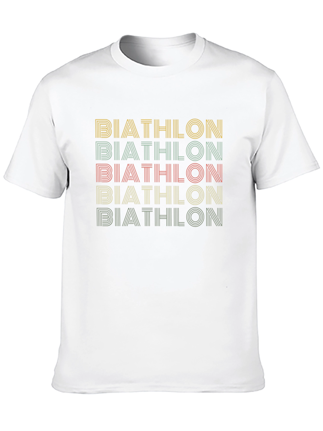Black Retro Biathlon Graphic Tee - Cool Sports Shirt view 10