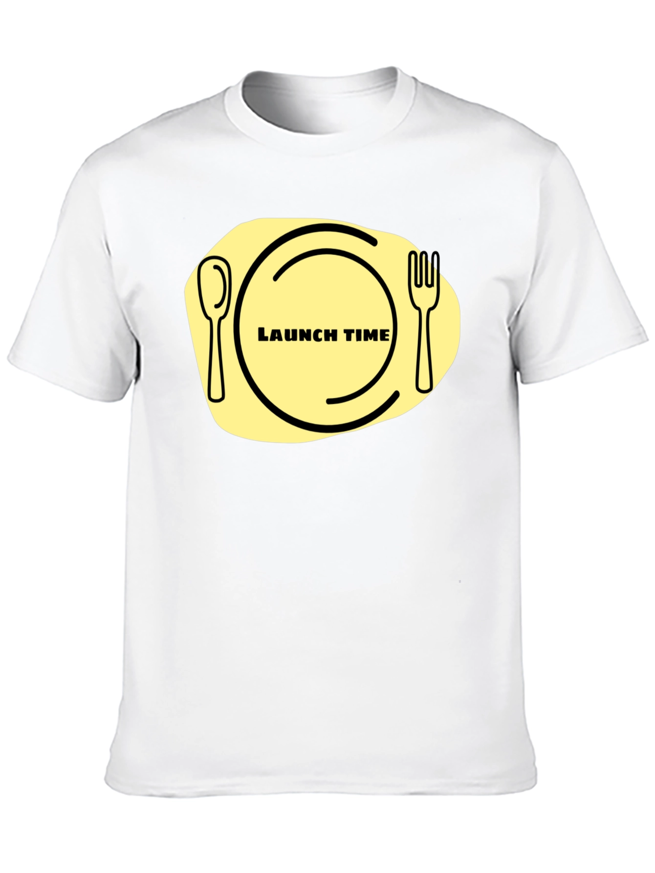 Black Launch Time T-Shirt: Funny Foodie Graphic Tee view 10