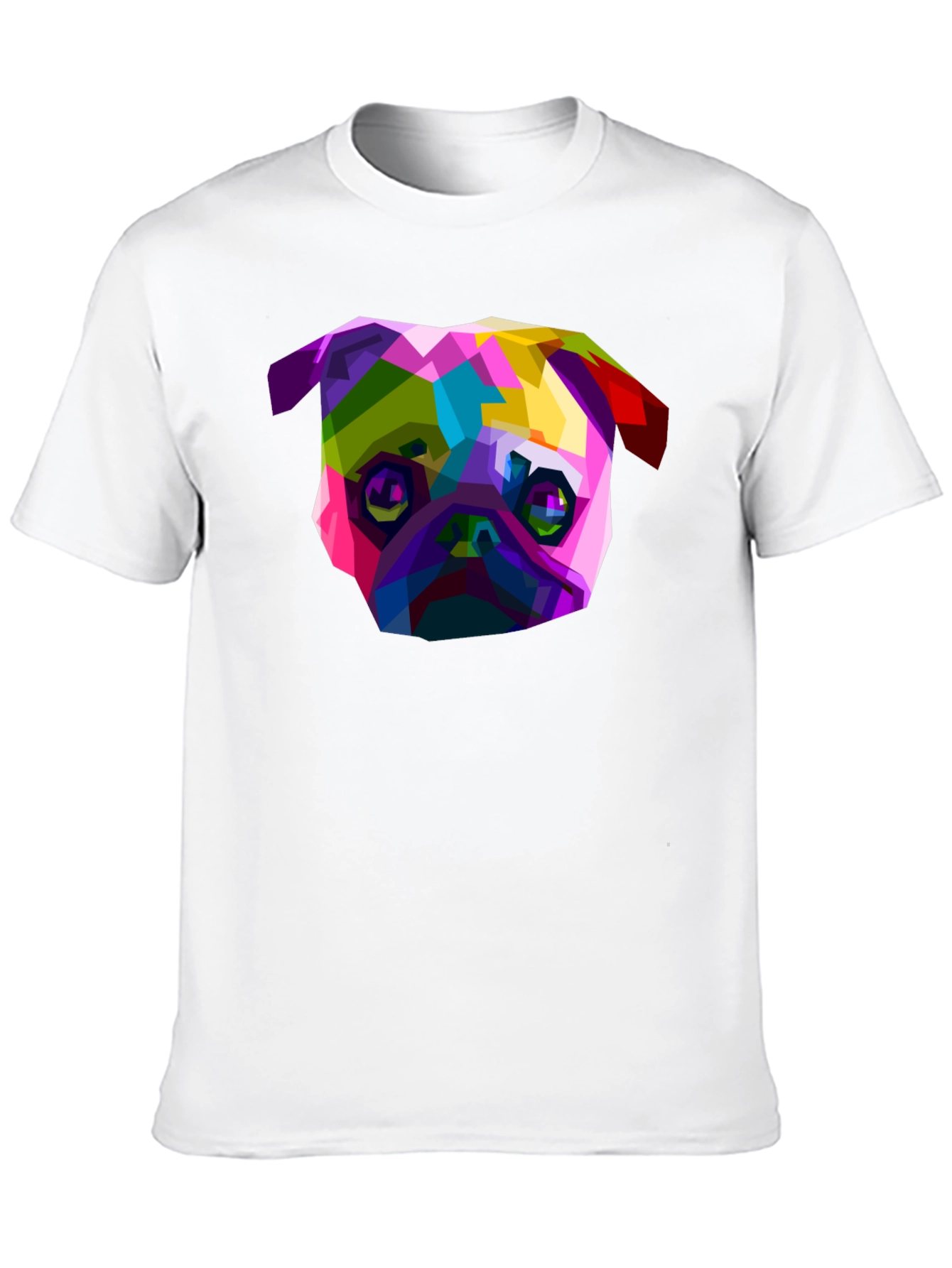 Black Geometric Pug Graphic Tee - Bold Style view 10