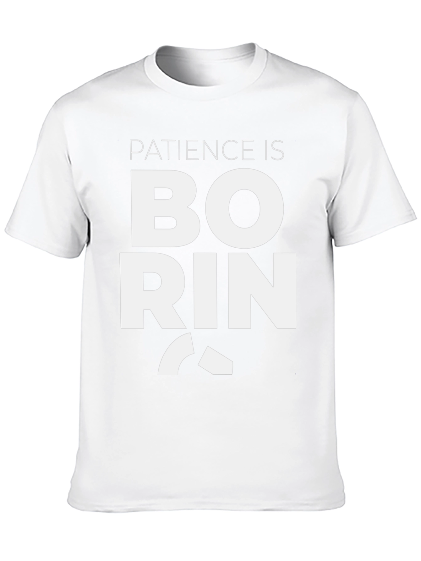 Black Patience is Boring Graphic Tee - Black view 10