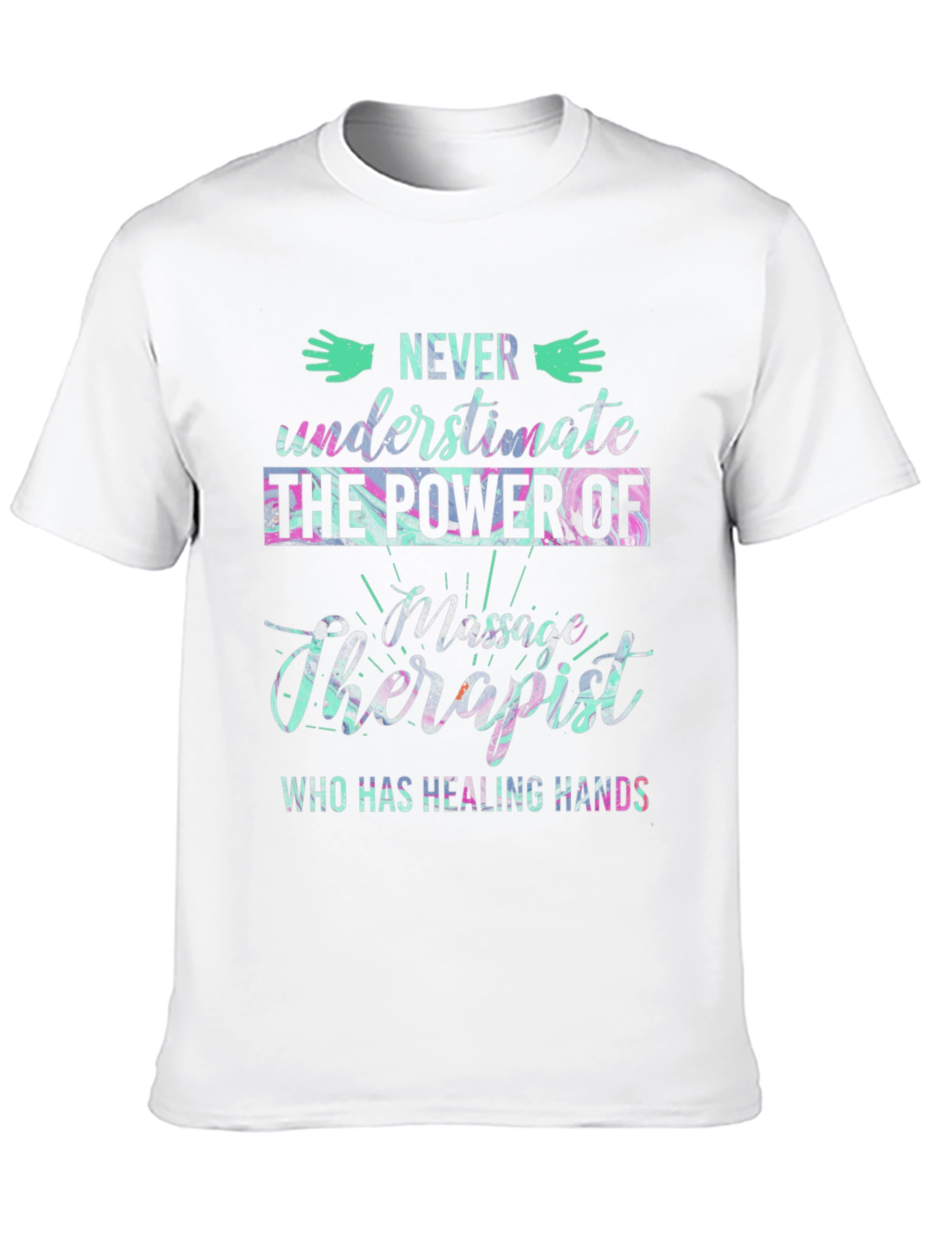 Massage Therapist Healing Hands Graphic T-Shirt - 10