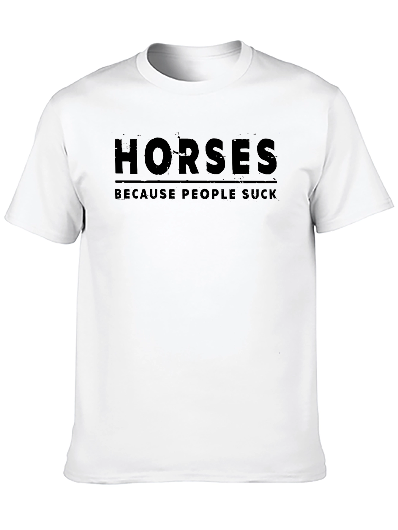 Black Horses Because People Suck Graphic Tee view 10