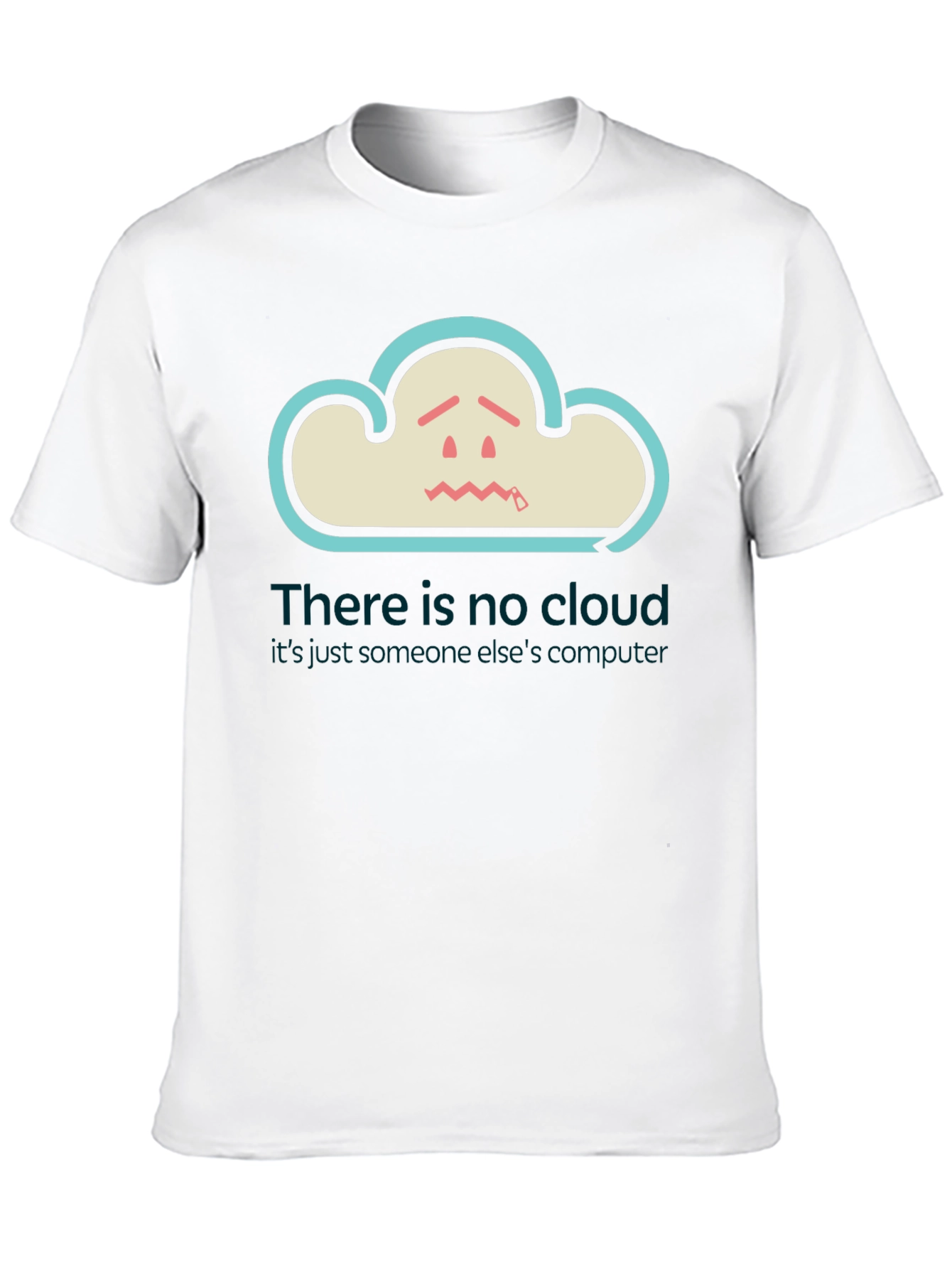 Black Funny Cloud T-Shirt: There is No Cloud view 10