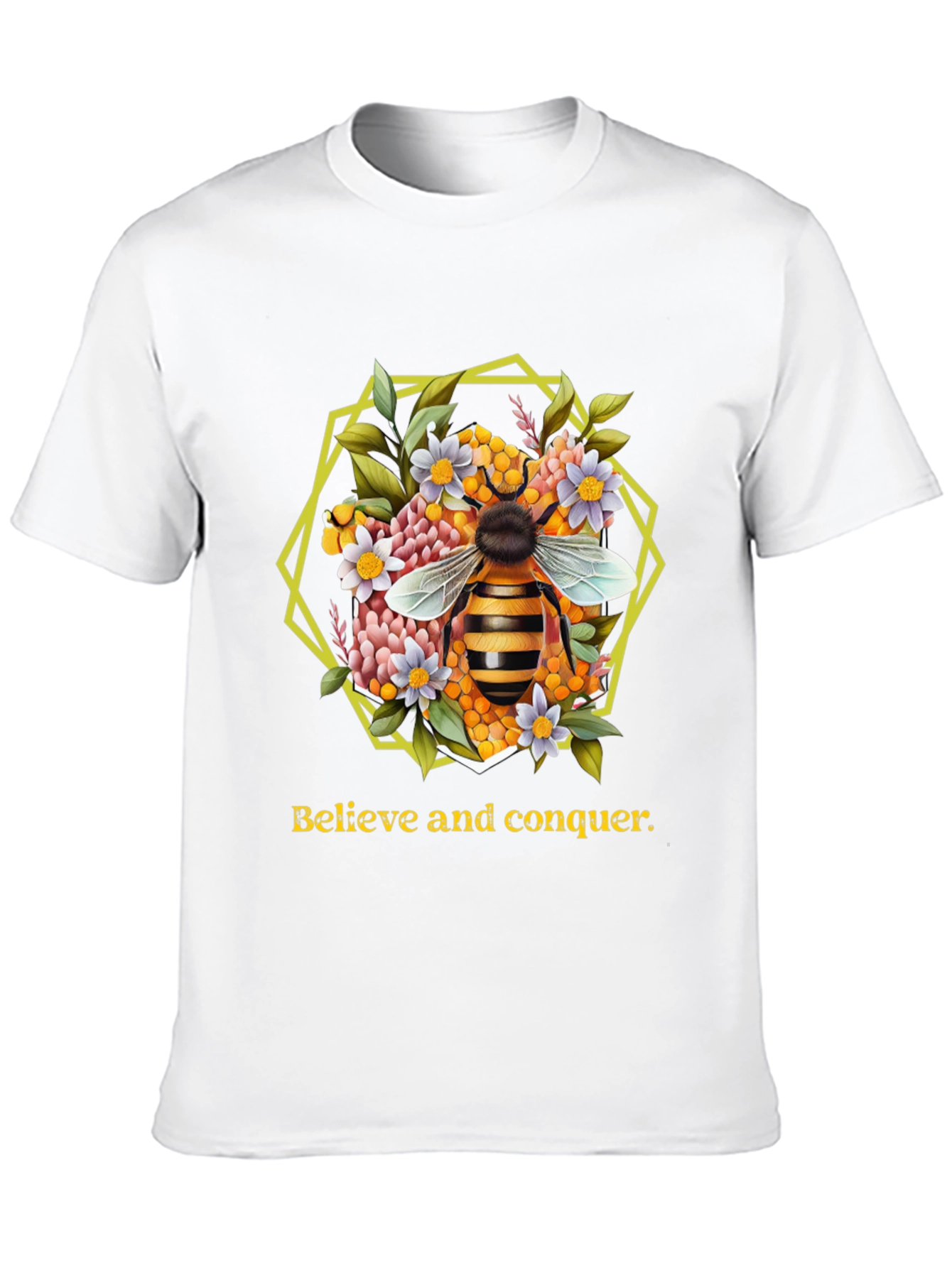 Black Believe and Conquer Bee Graphic Tee view 10