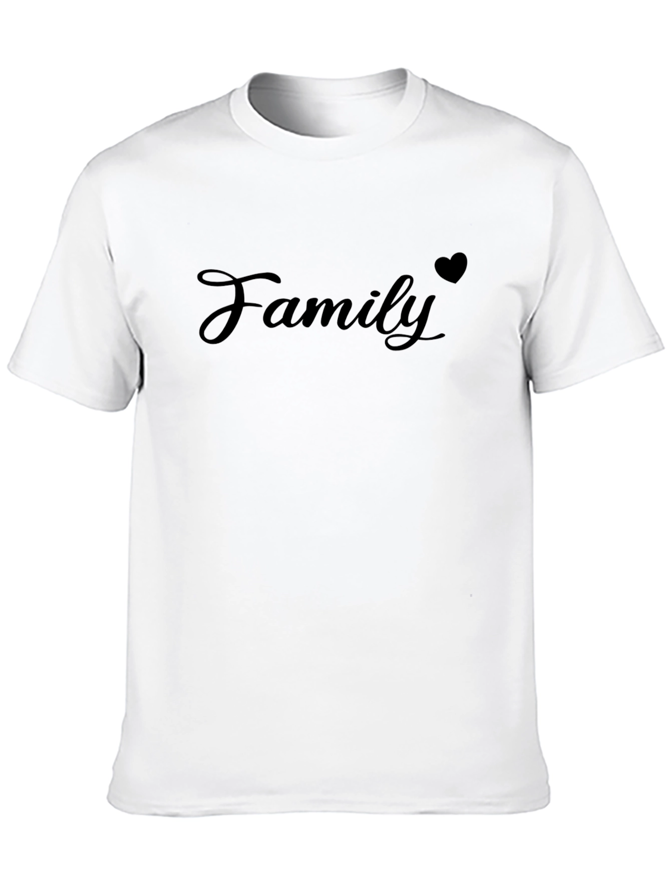 Black Family Heart Graphic Tee - Soft Cotton Blend view 10
