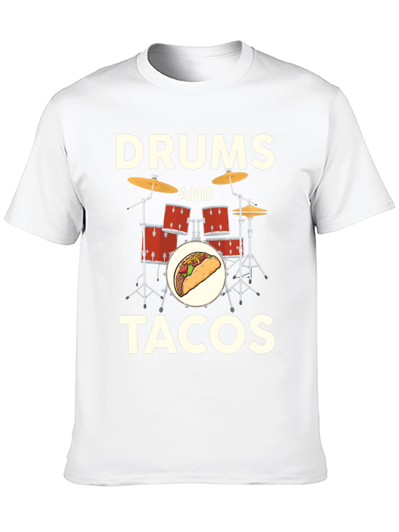 Black Drums and Tacos T-Shirt: Musician Foodie Tee view 10