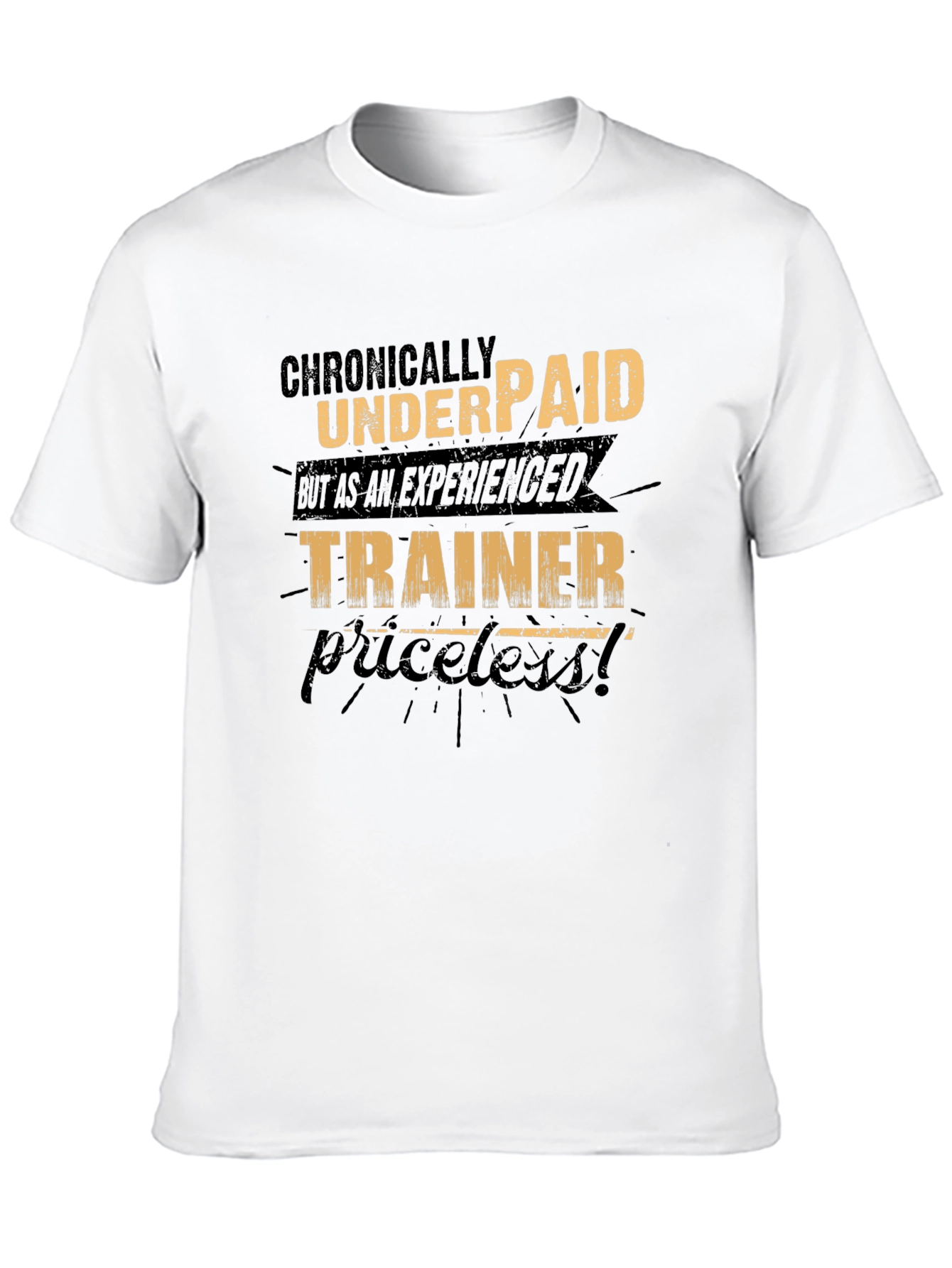 Black Chronically Underpaid Trainer Graphic T-Shirt view 10