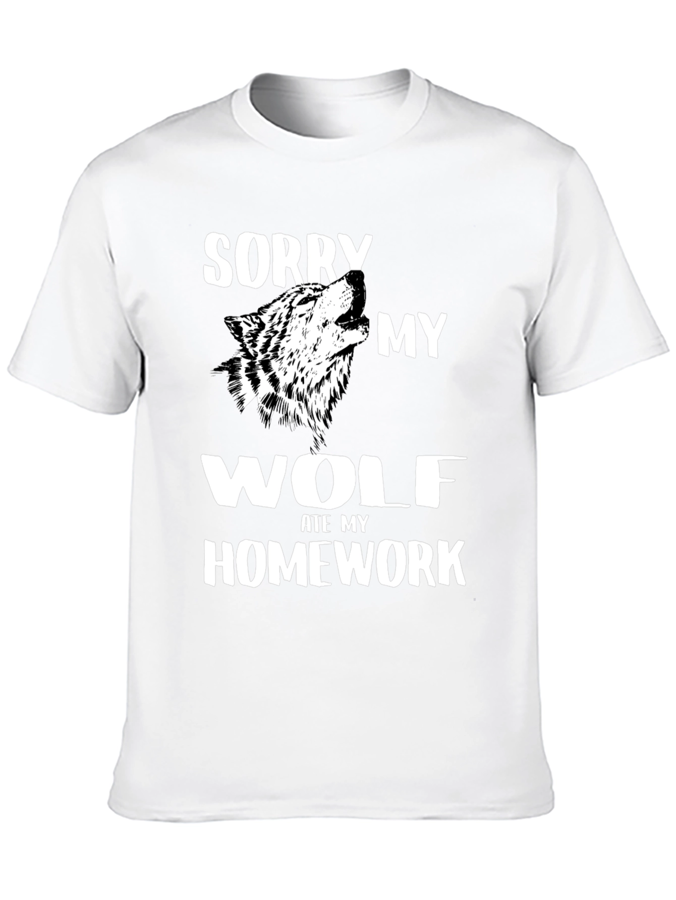 Black Wolf Ate My Homework Graphic Tee view 10