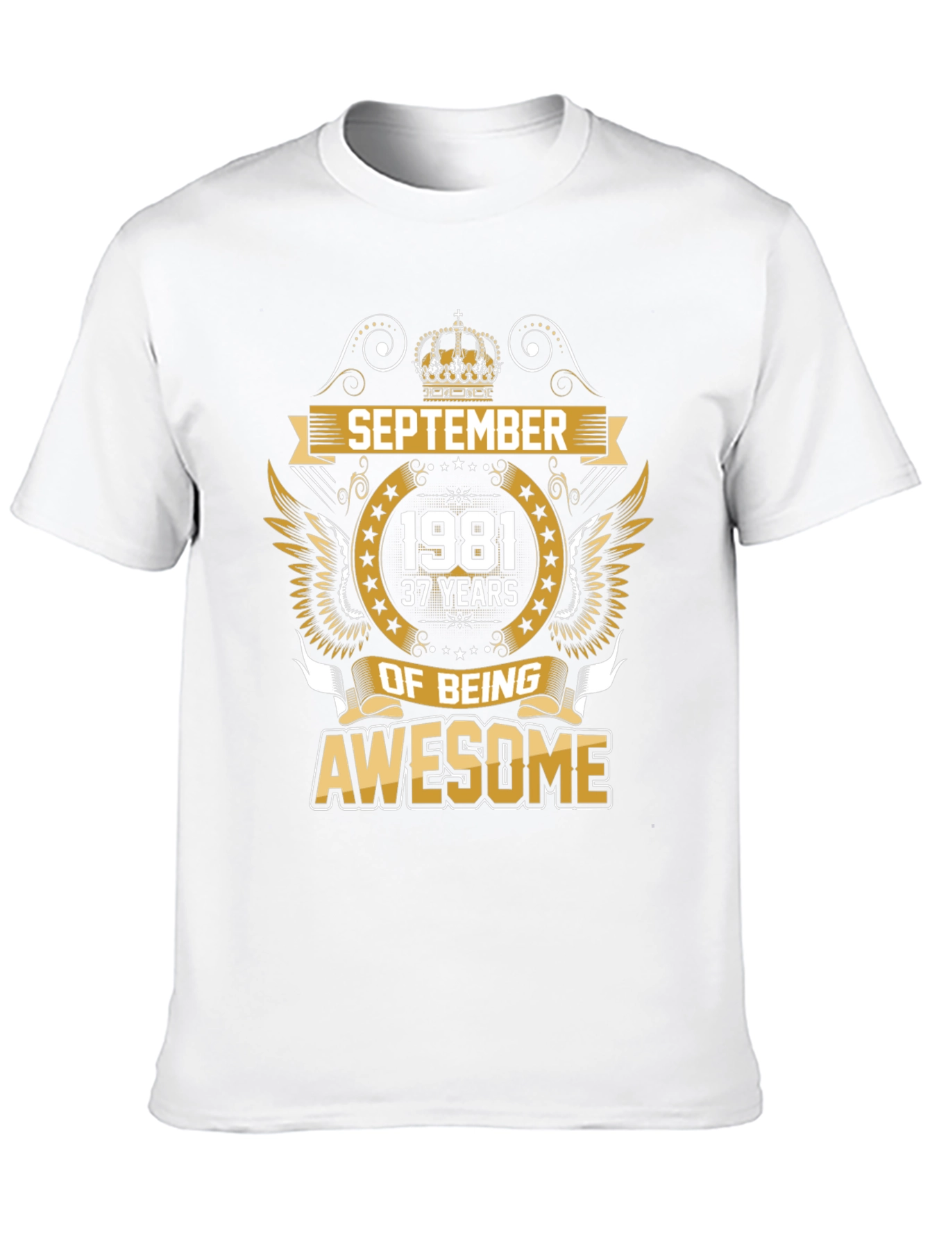 Black September 1981 Birthday T-Shirt - 37 Years Awesome view 10