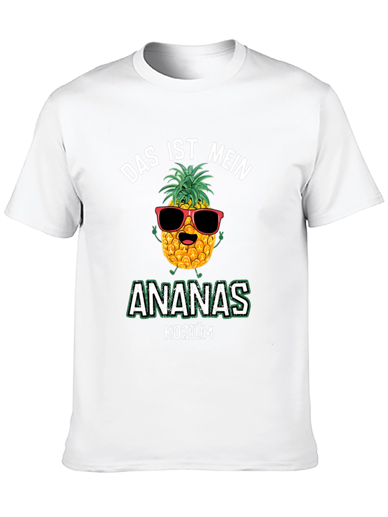 Black Das ist mein Ananas Kostüm Funny German Pineapple T-Shirt view 10