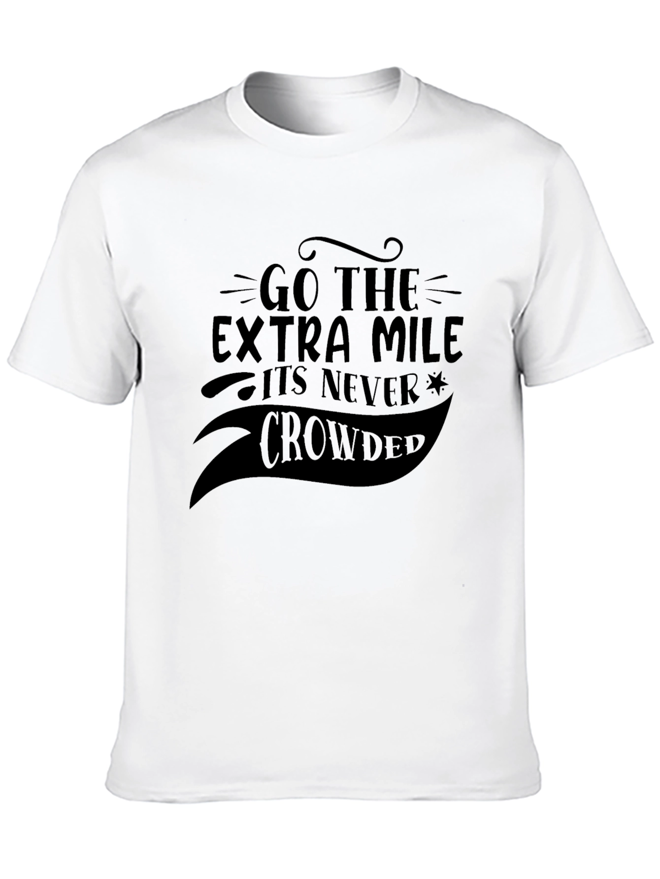 Black Go the Extra Mile Black Graphic Tee view 10