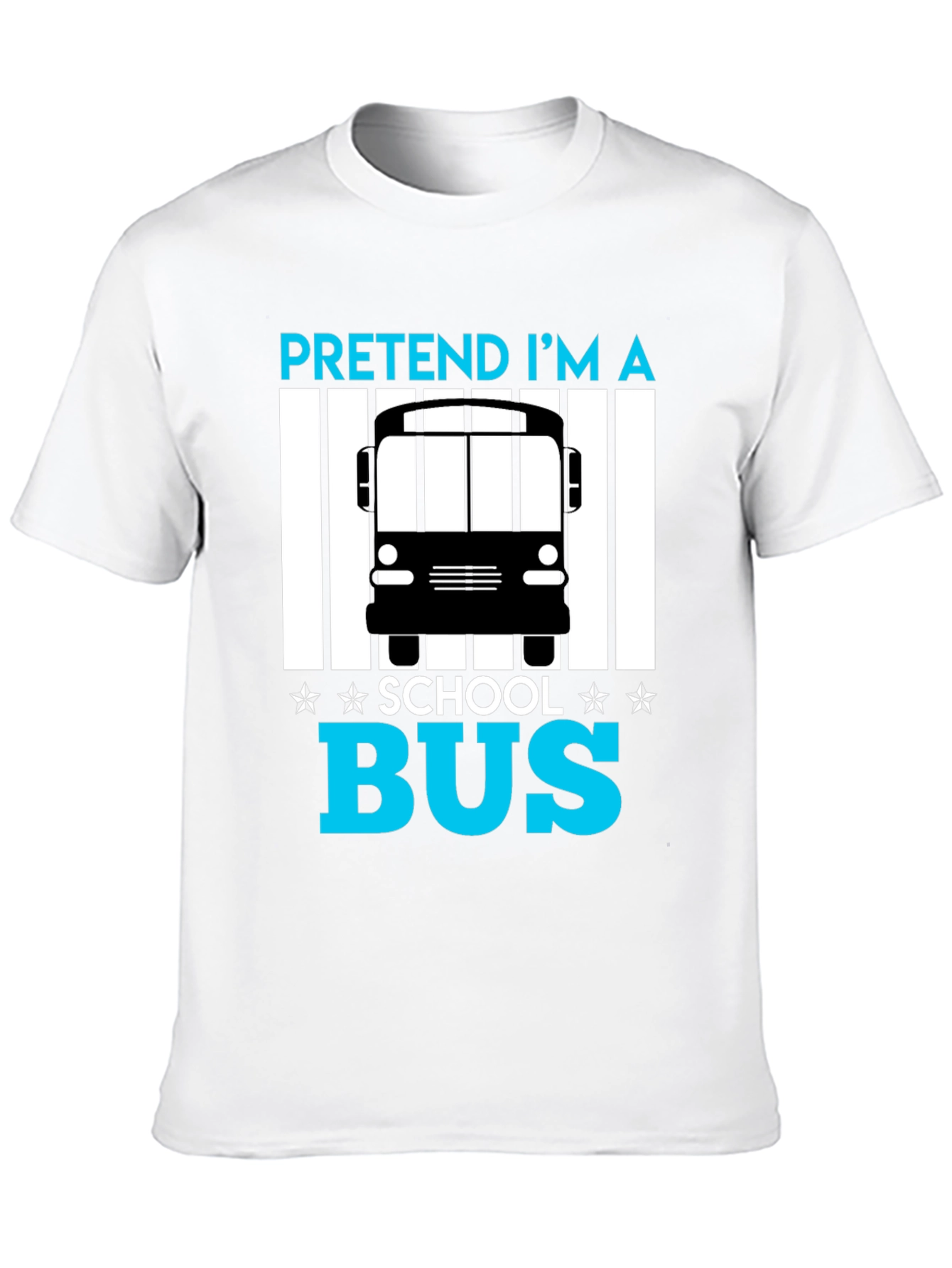 Black Pretend I'm A School Bus Funny T-Shirt view 10