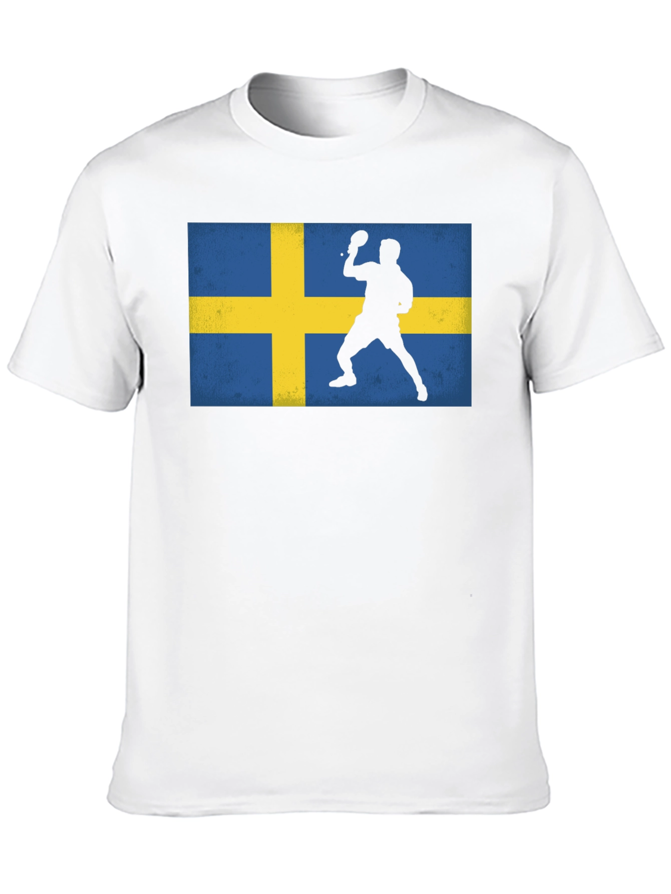 Black Sweden Table Tennis Flag T-Shirt view 10